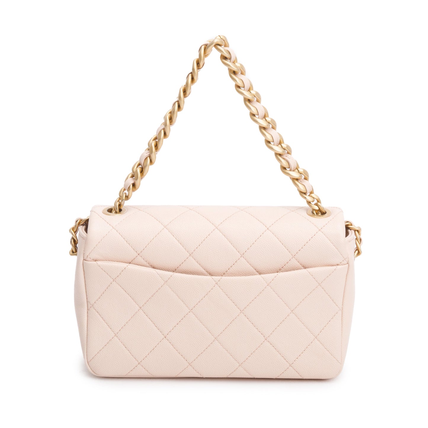 Chanel 2020 Beige Quilted Caviar Leather Small Fashion Therapy Full Flap Bag