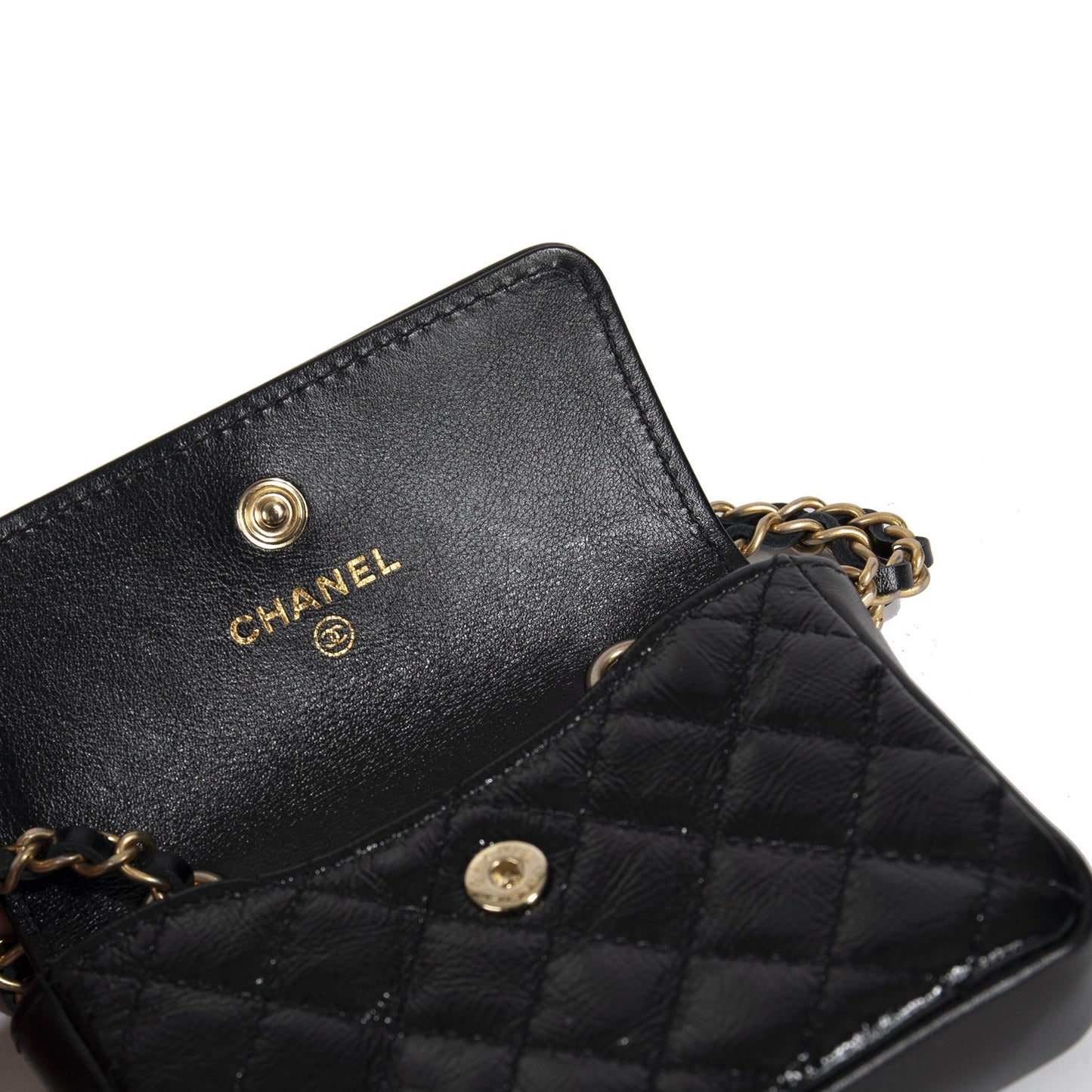 Chanel 2020 Black Card Holder Belt Bag