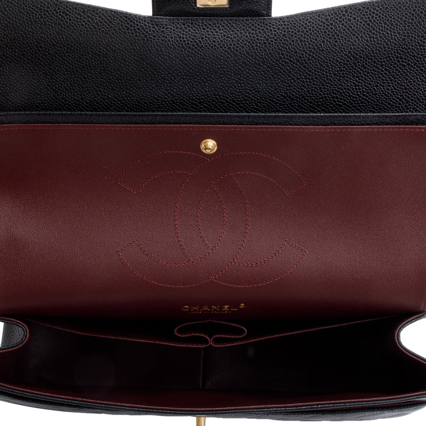 Chanel 2020 Black Caviar Classic Jumbo Double Flap Bag