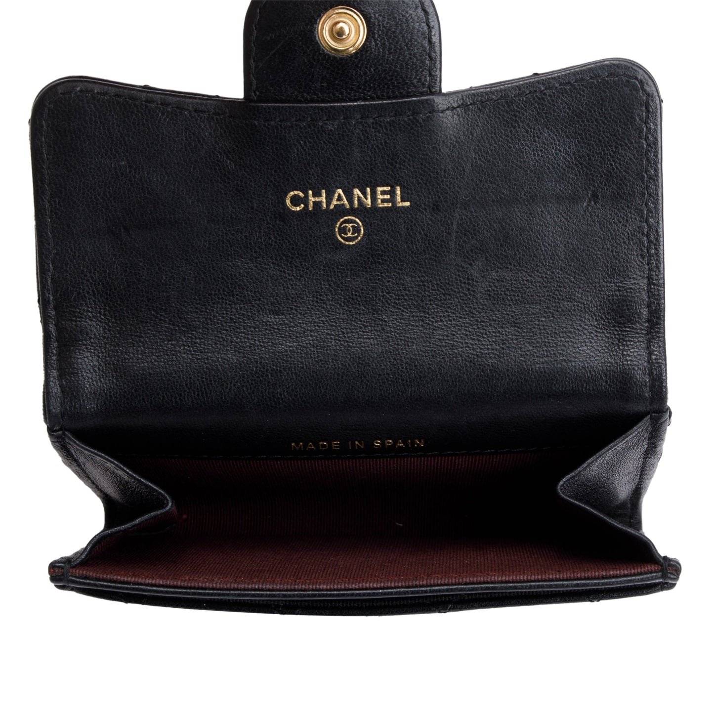 Chanel 2020 Black Lambskin Leather Classic Flap Card Holder
