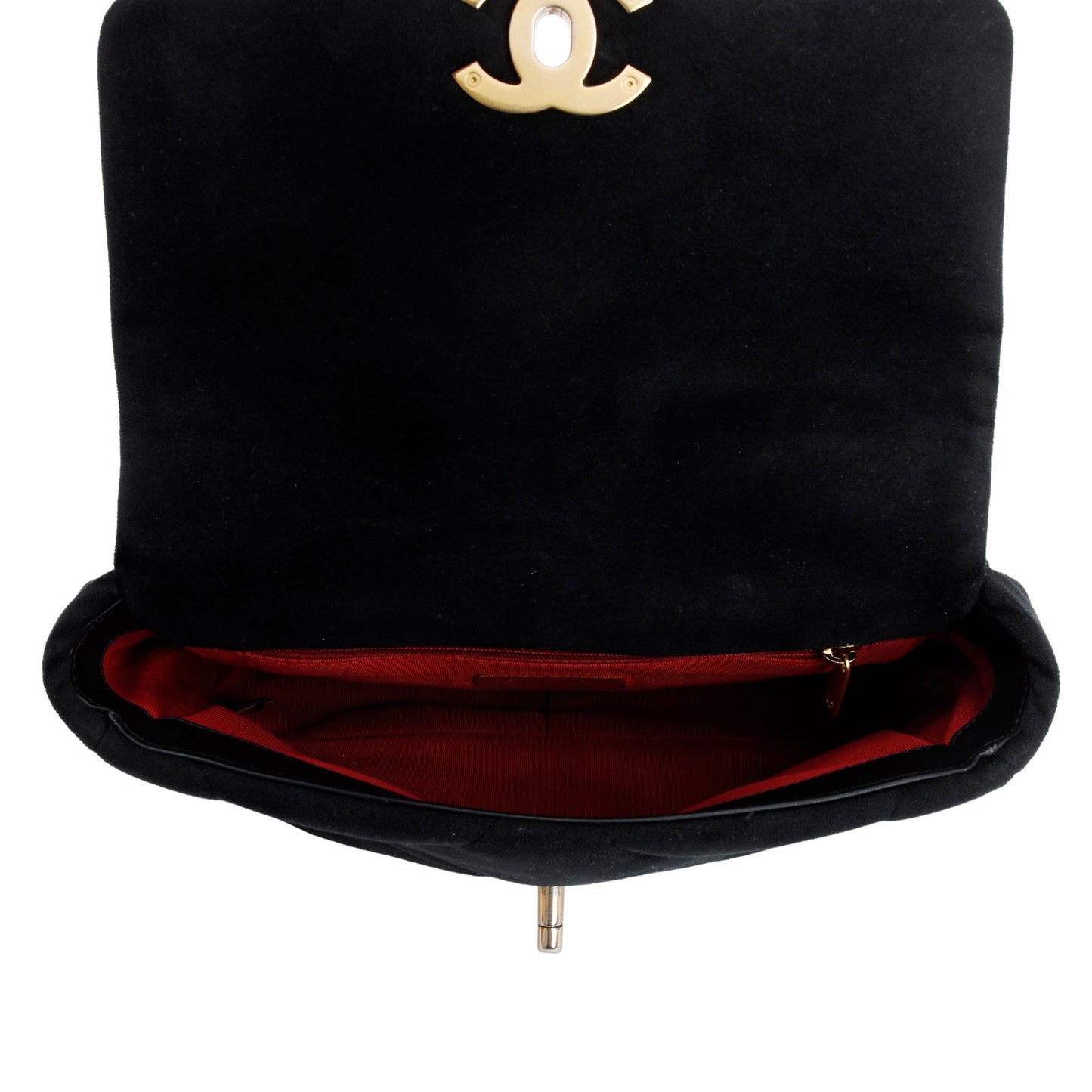 Chanel 2020 Black Velvet Medium 19 Flap Bag