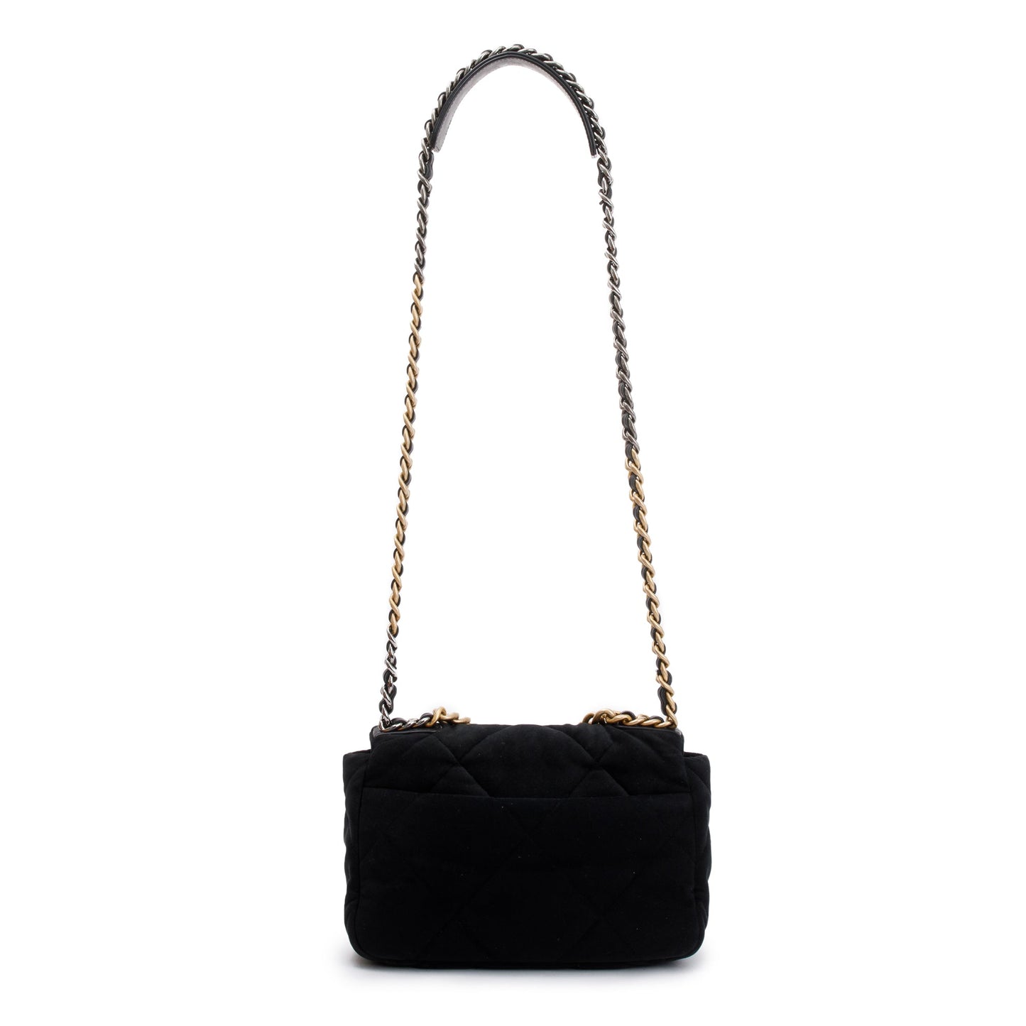 Chanel 2020 Black Velvet Medium 19 Flap Bag