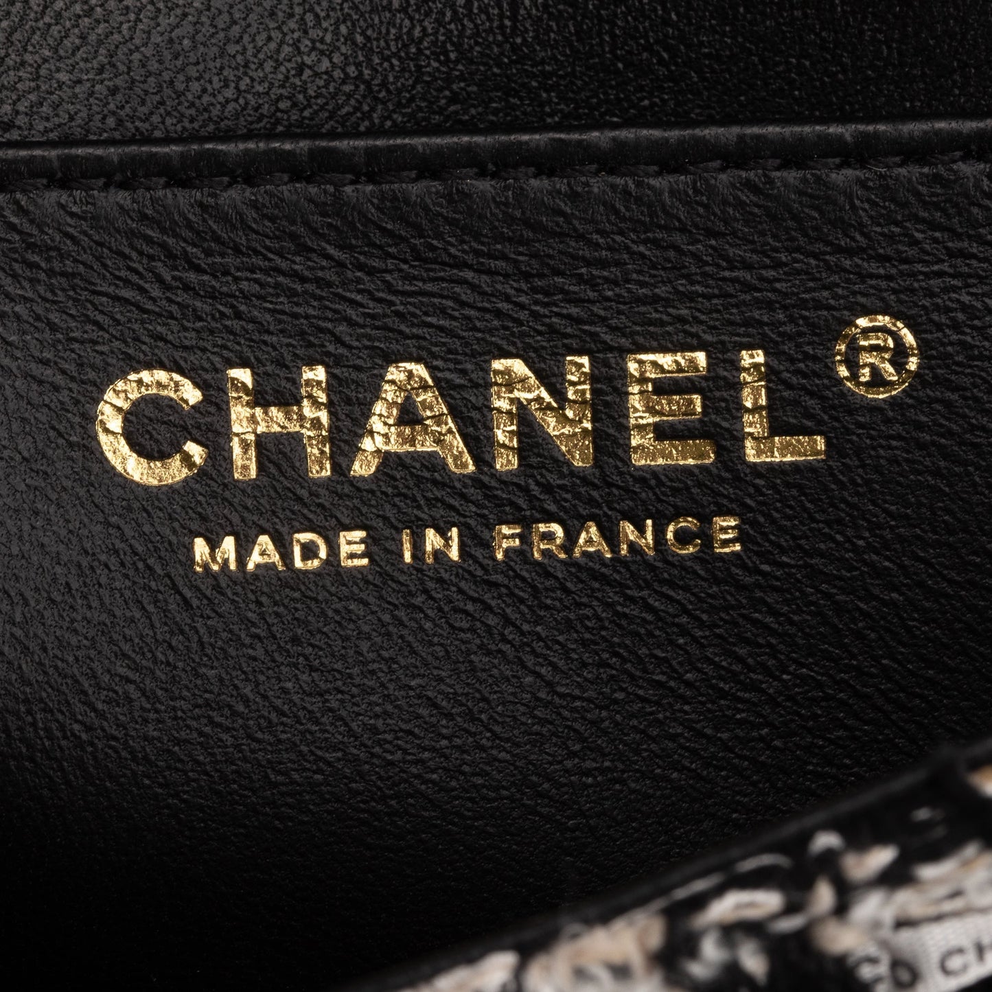 Chanel 2020 Black/White Tweed River Of Pearls Flap Bag