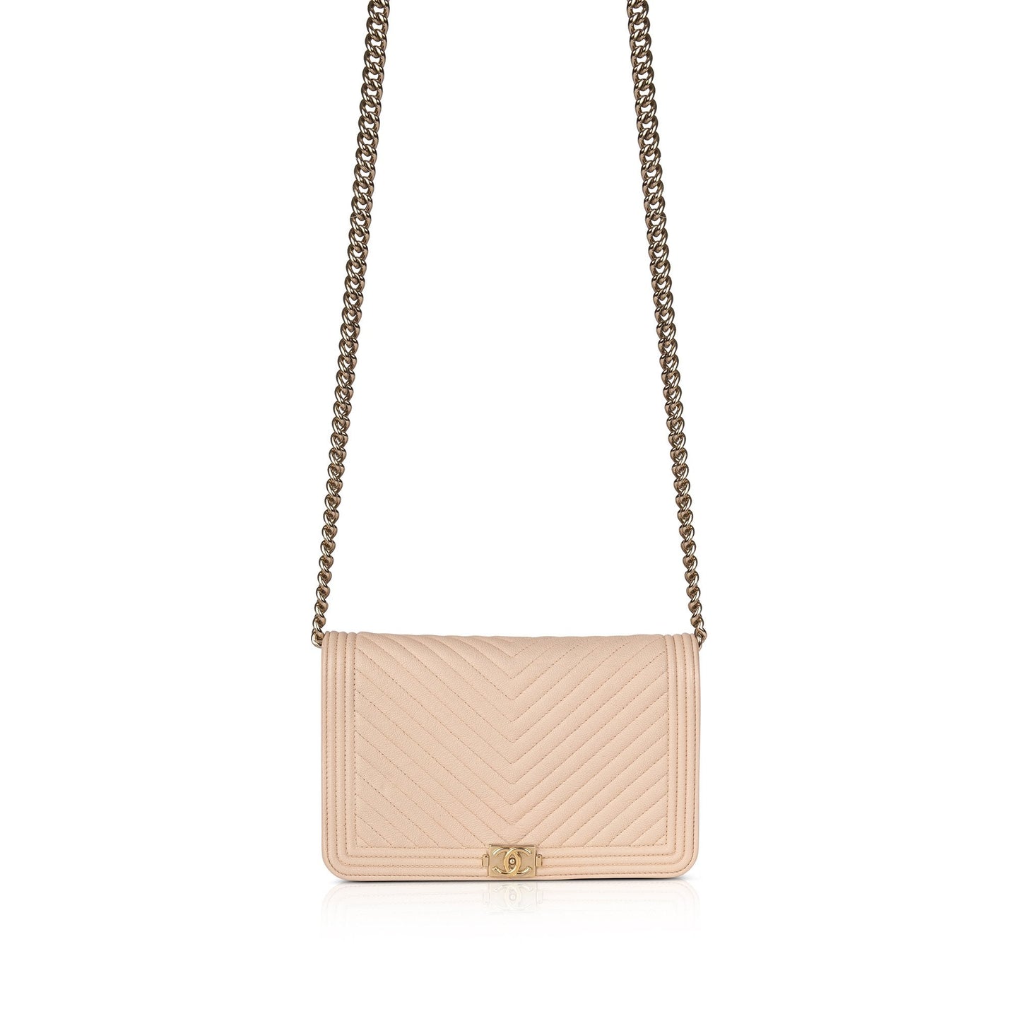 Chanel 2020 Chevron Boy Wallet on Chain