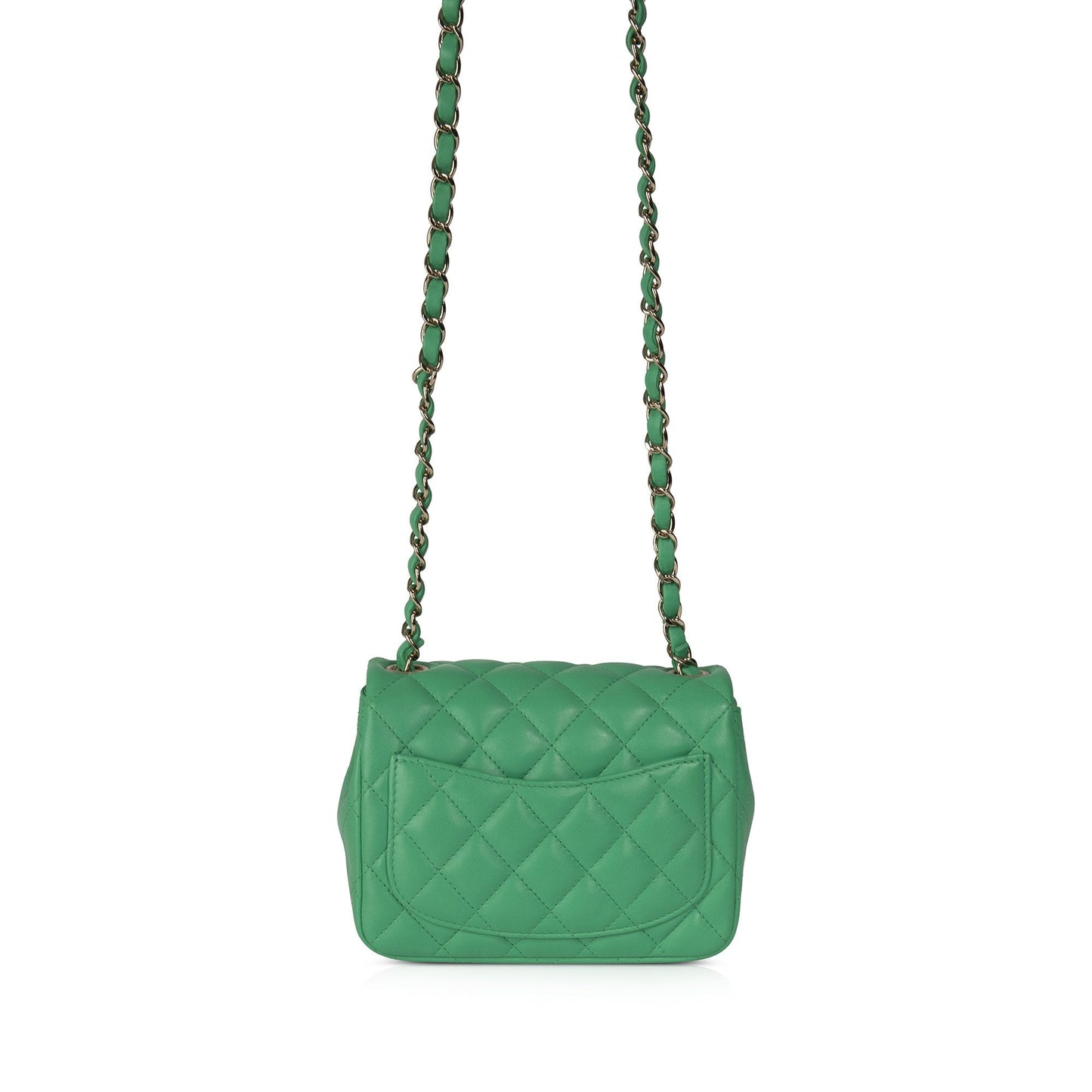 Chanel 2020 Green Classic Mini Square Flap Bag