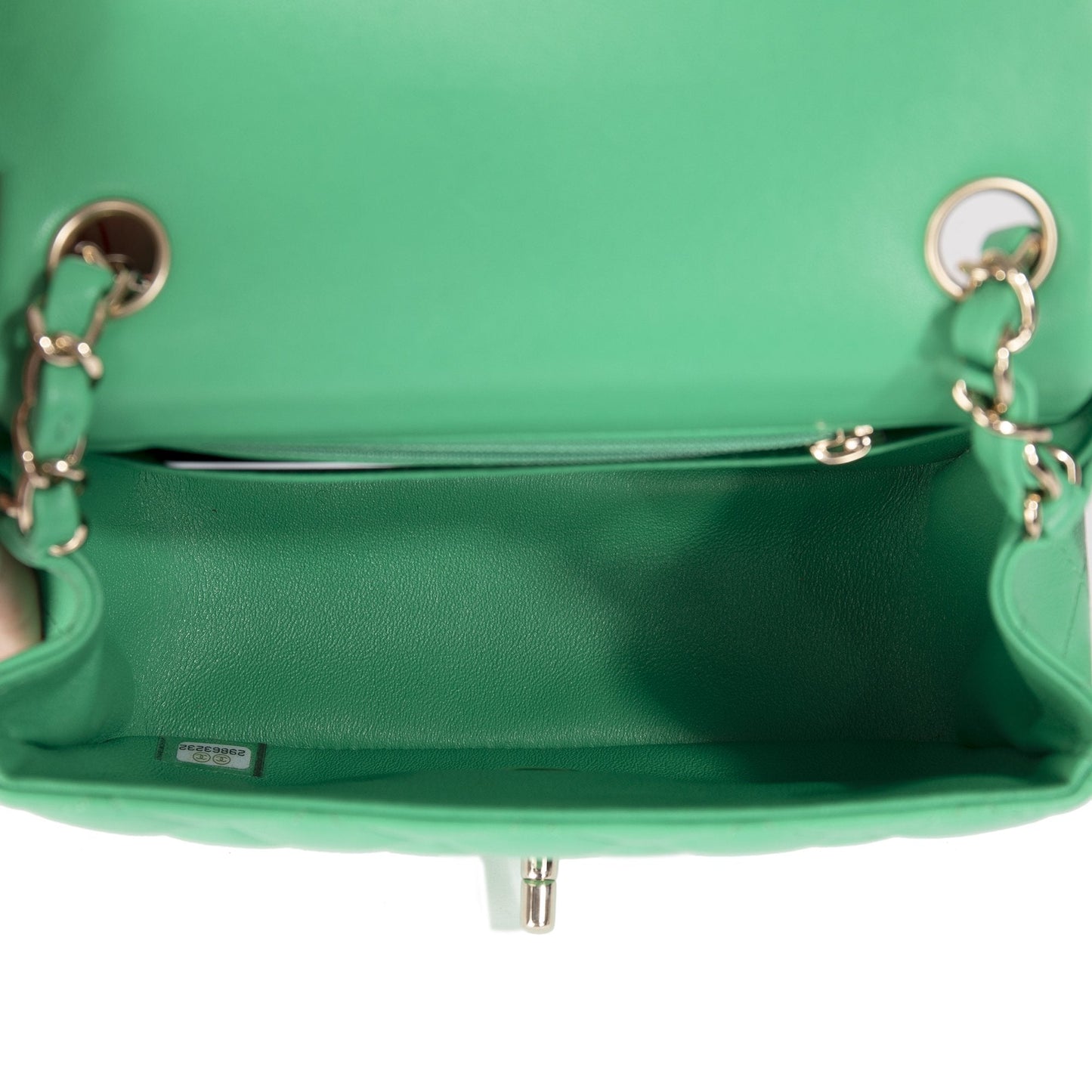 Chanel 2020 Green Classic Mini Square Flap Bag