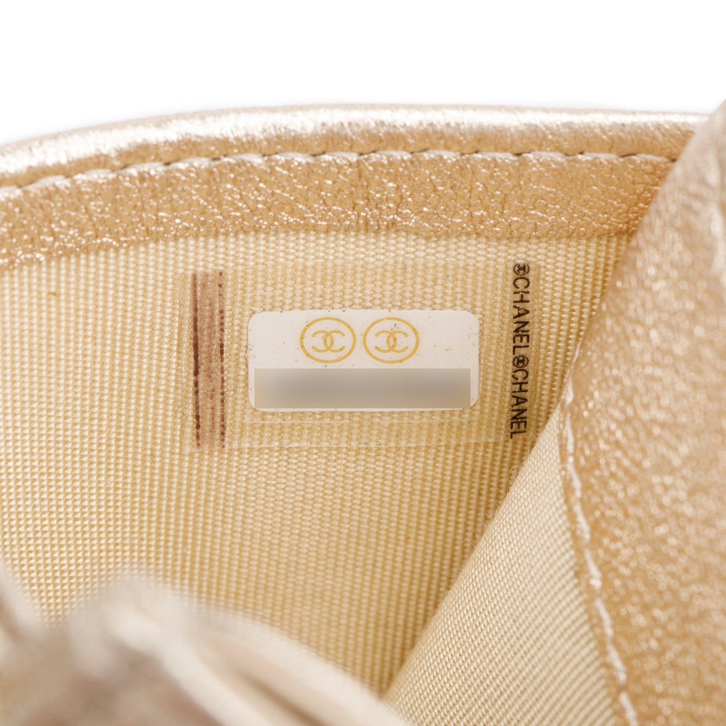 Chanel 2020 Metallic Gold Calfskin Leather Classic Card Holder