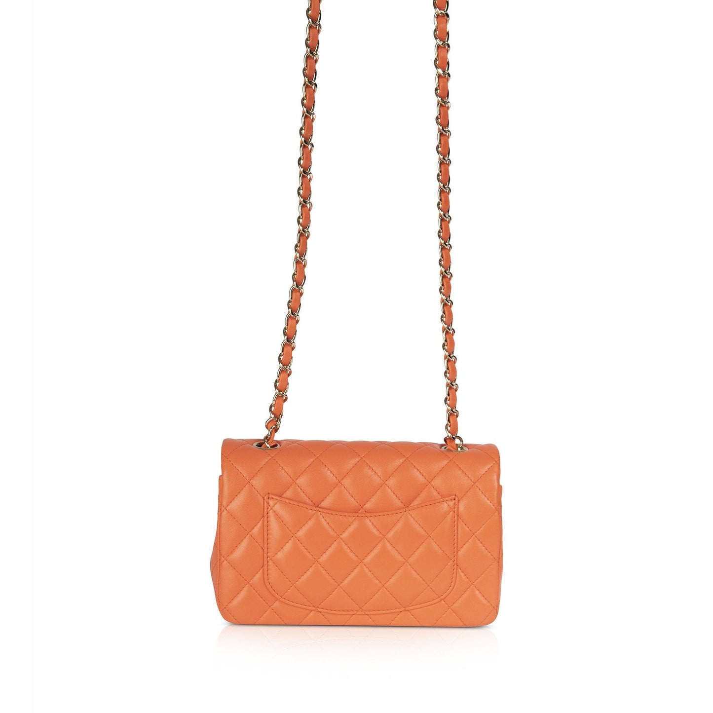 Chanel 2020 Orange Classic Mini Flap Bag