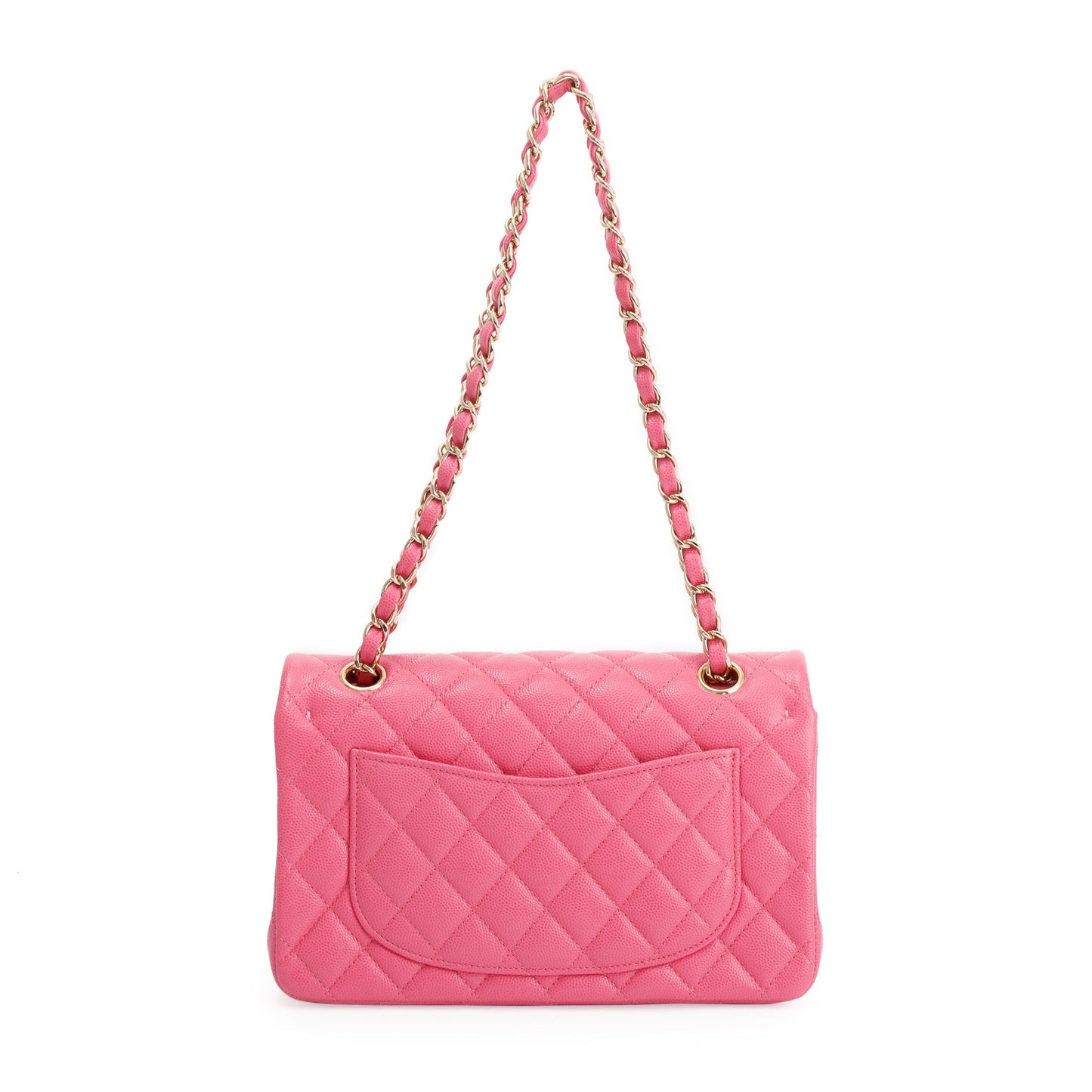 Chanel 2020 Pink Caviar Small Classic Double Flap Bag