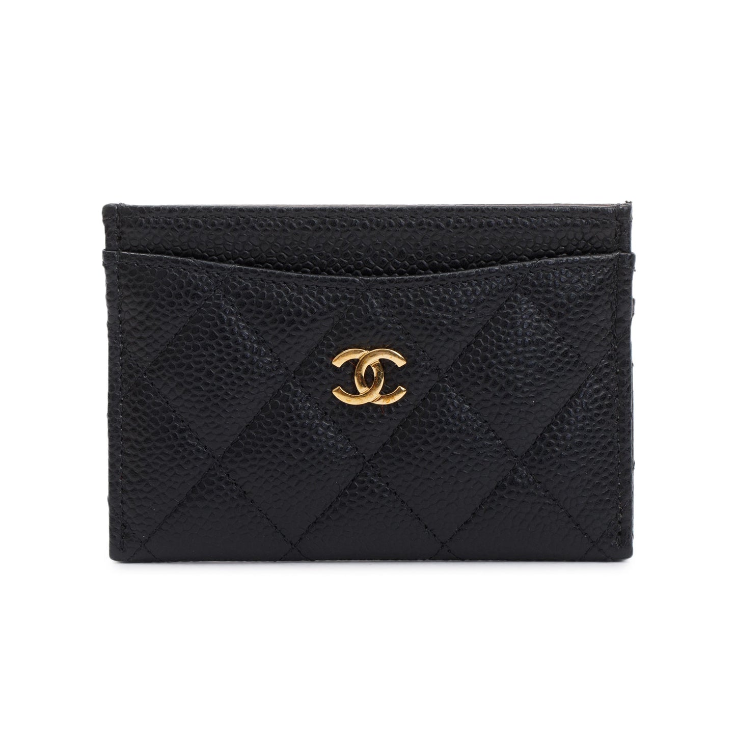 Chanel 2021 Black Caviar Leather Classic Card Holder