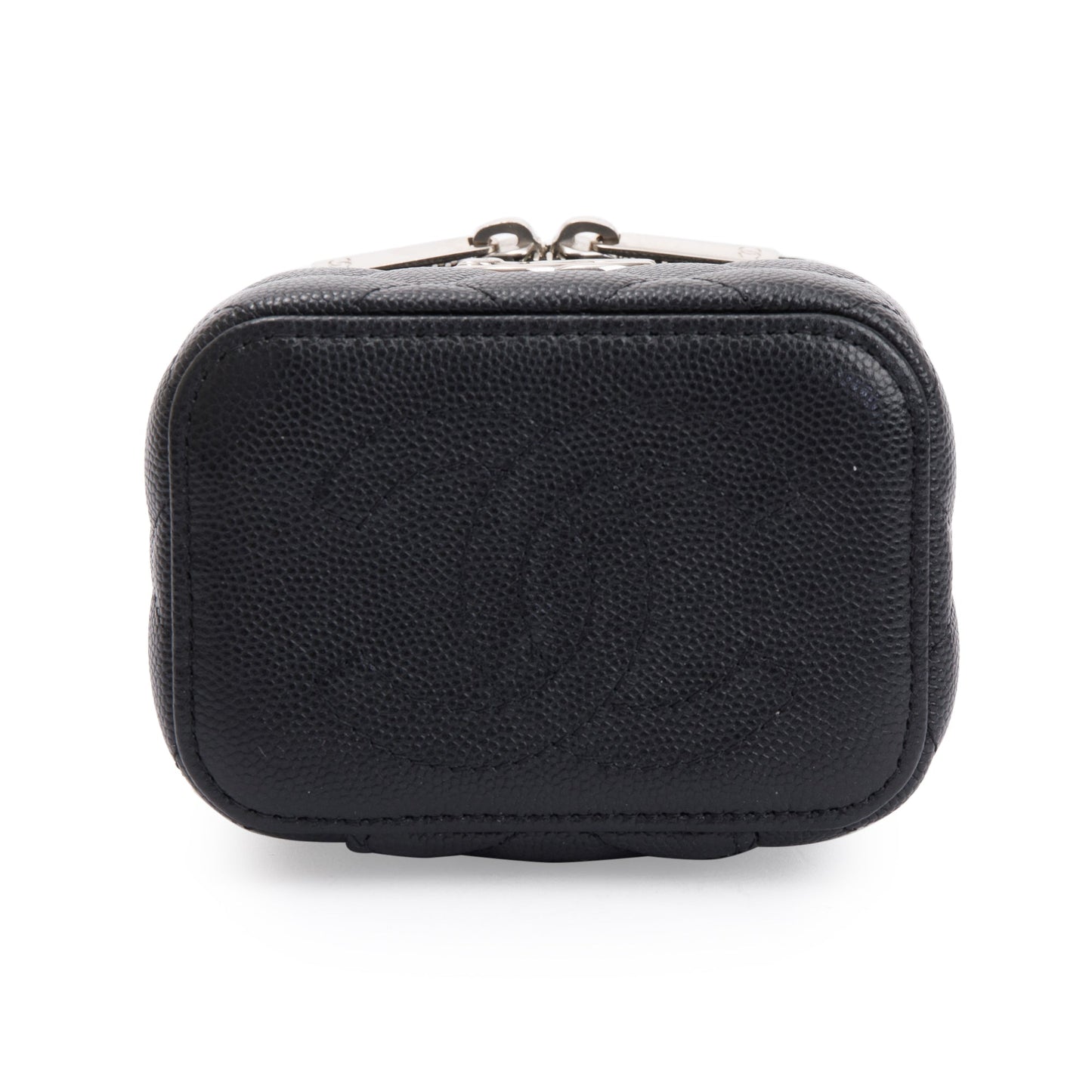 Chanel 2021 Black Caviar Leather Mini Coco Vanity Case