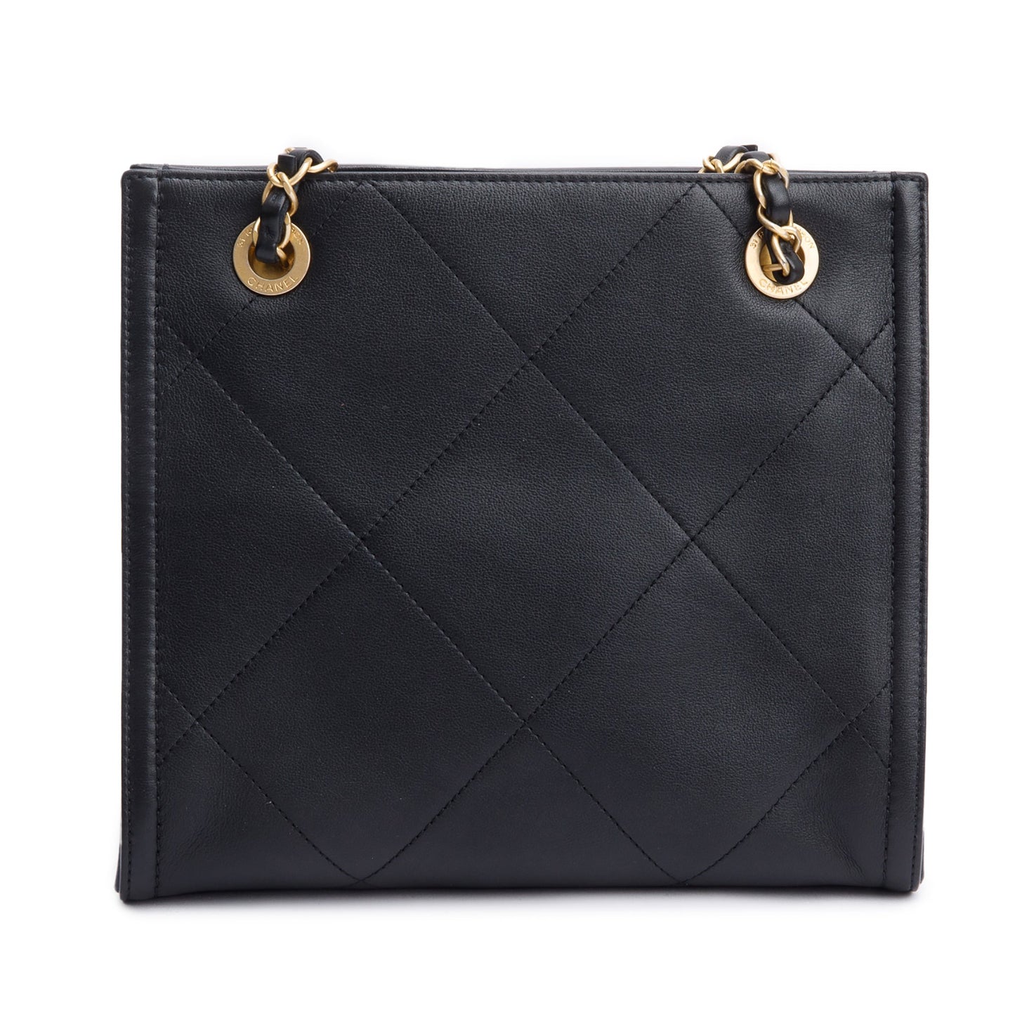 Chanel 2021 Black Quilted Matelasse Mini Shopper Tote