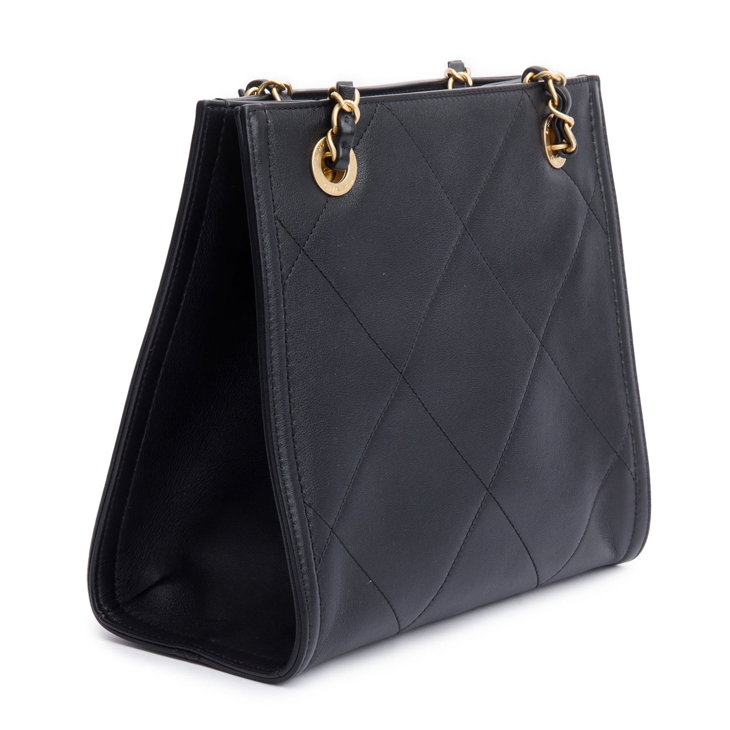 Chanel 2021 Black Quilted Matelasse Mini Shopper Tote