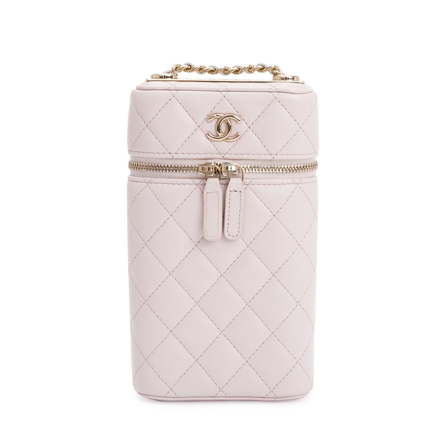 Chanel 2021 Pink Quilted Lambskin Leather Trendy CC Phone Holder Crossbody