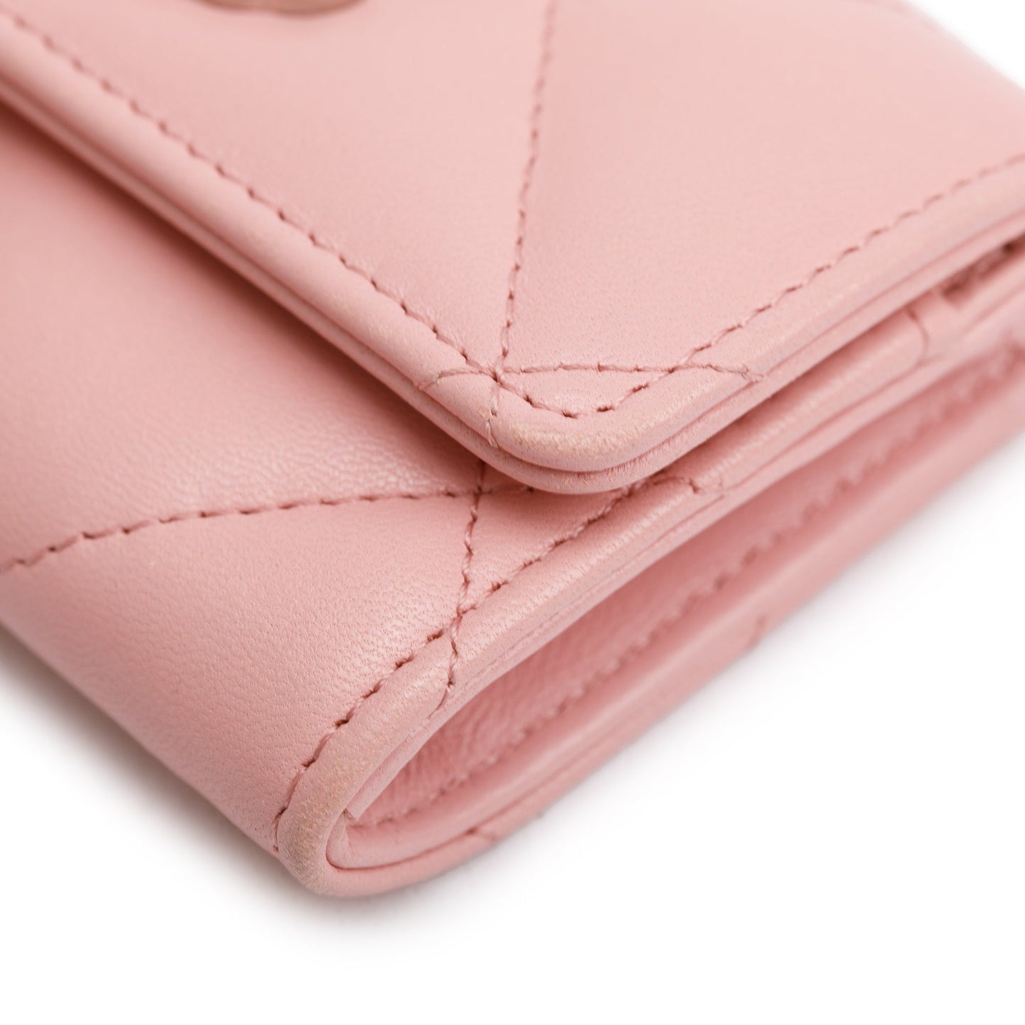 Chanel 2021 Pink Quilted Leather 19 Flap Wallet