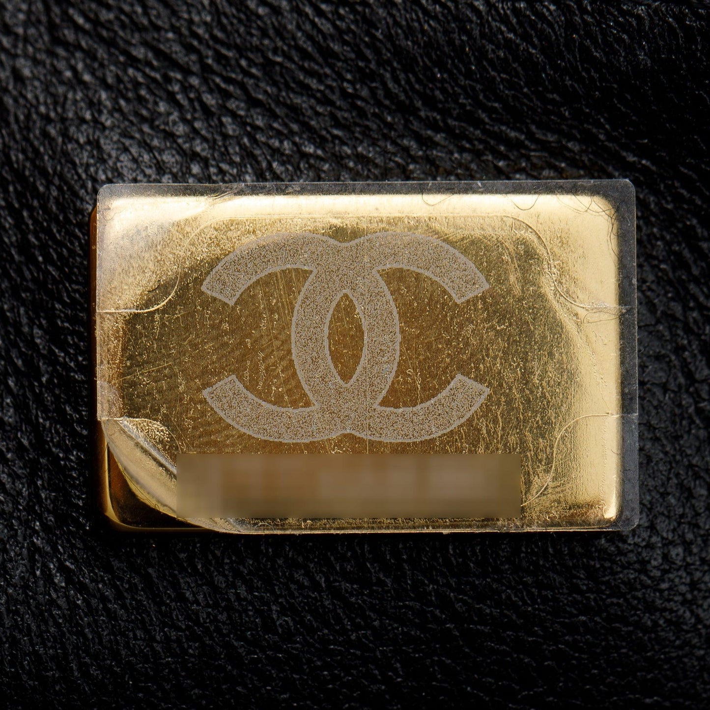 Chanel 2022 Beige Beech Wood Black Lambskin Leather Medium CC Vanity Case