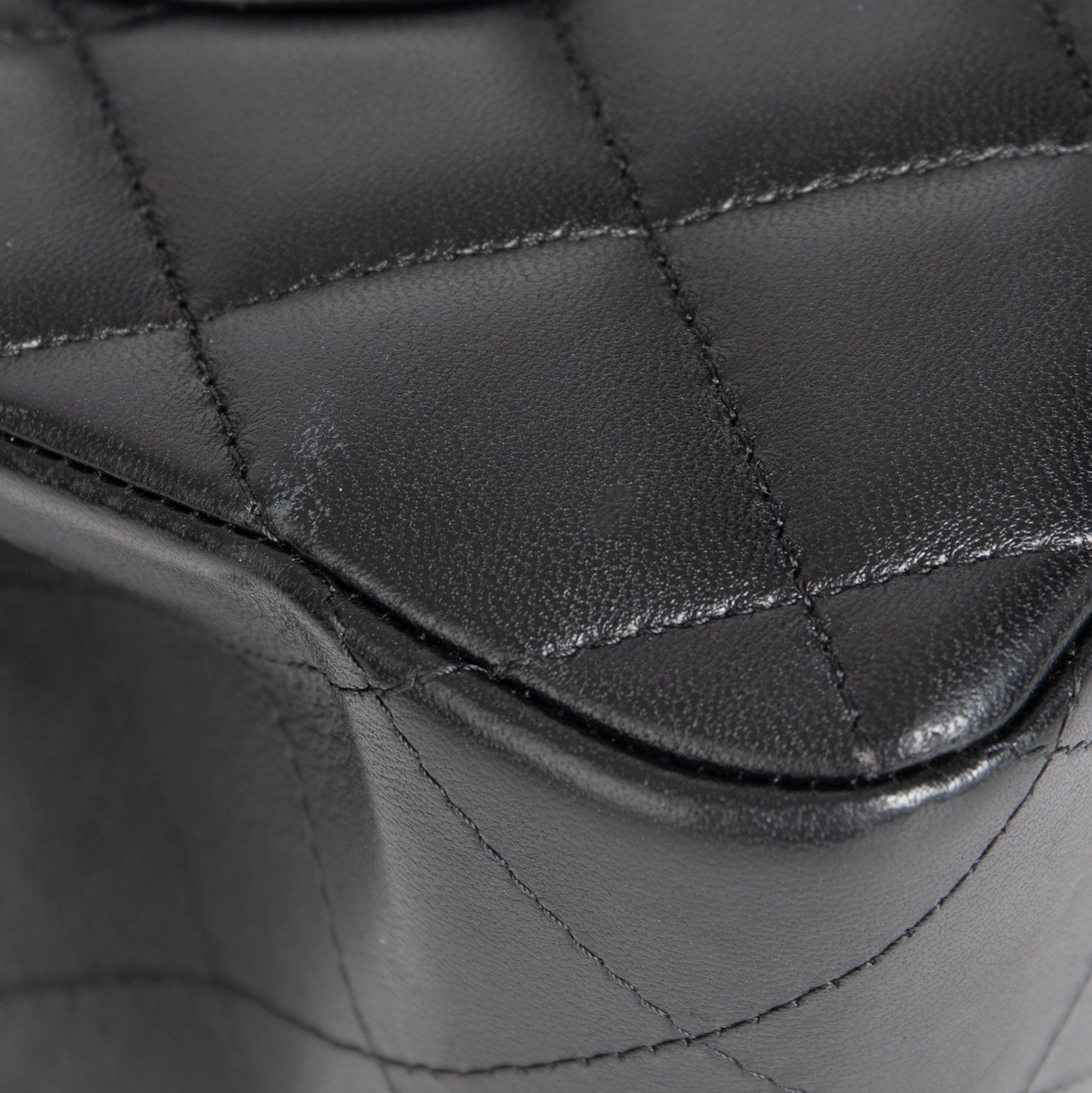 Chanel 2022 Black Lambskin Classic Jumbo Double Flap Bag
