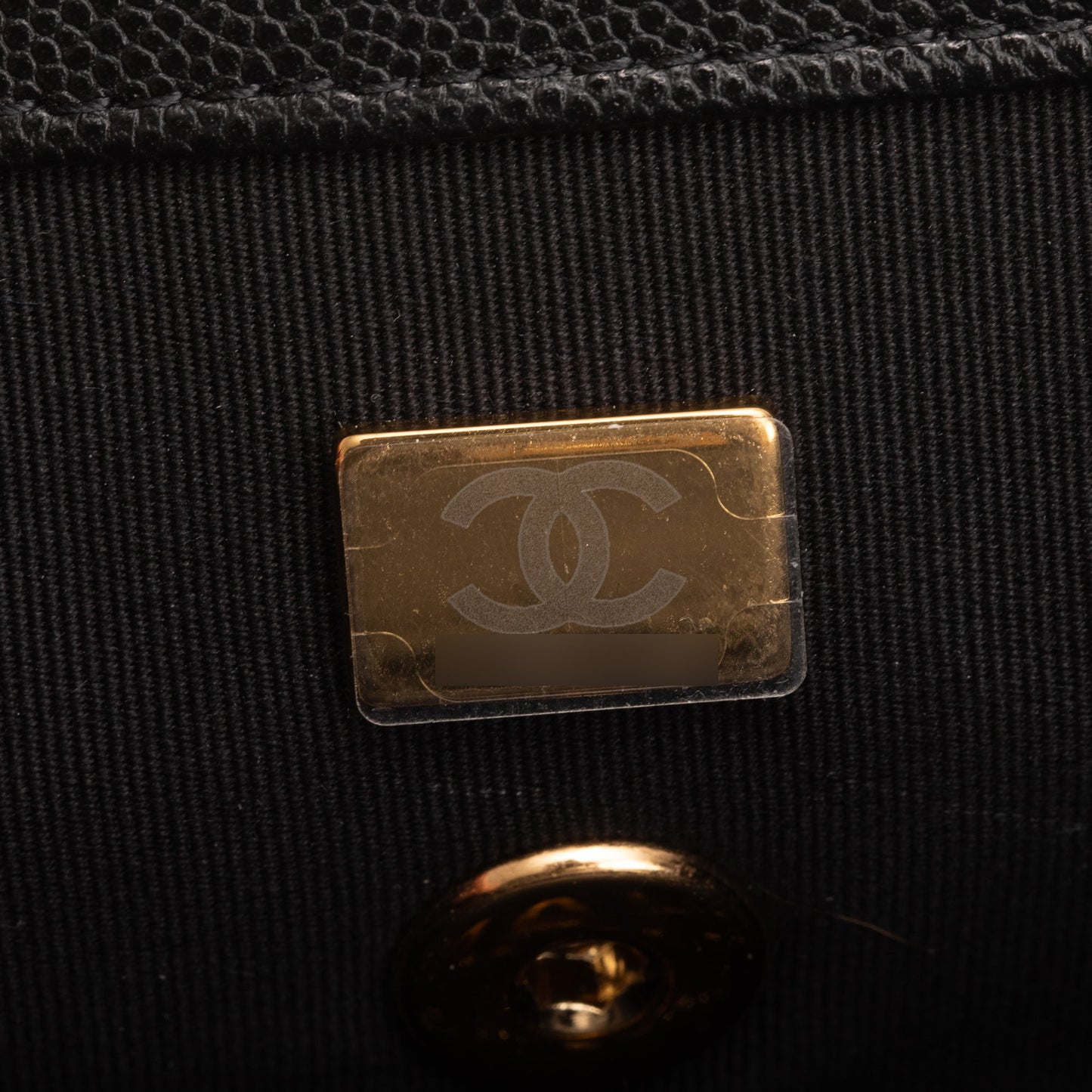 Chanel 2022 Black Quilted Caviar Leather Handy Box Vanity Case