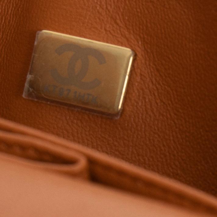 Chanel 2022 Brown Caviar Small Classic Double Flap Bag