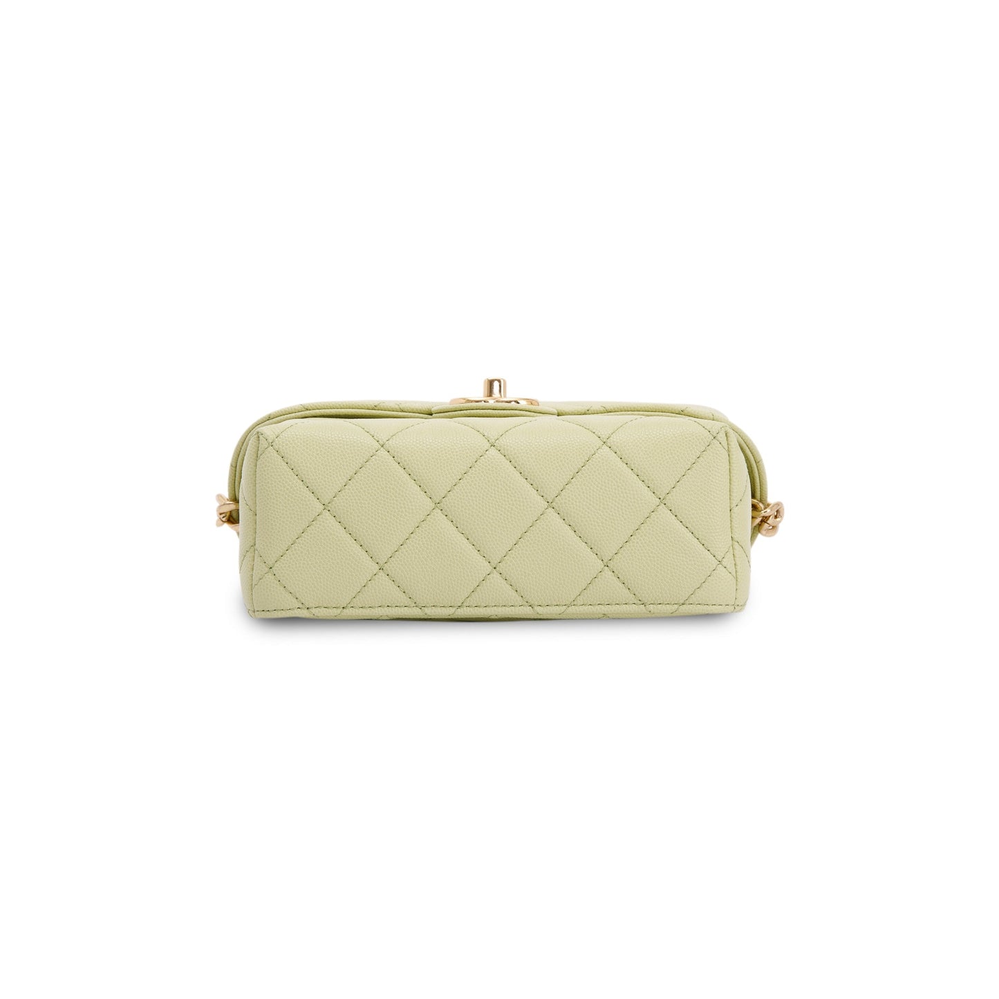 Chanel 2022 Green Caviar Leather Small Vanity Case