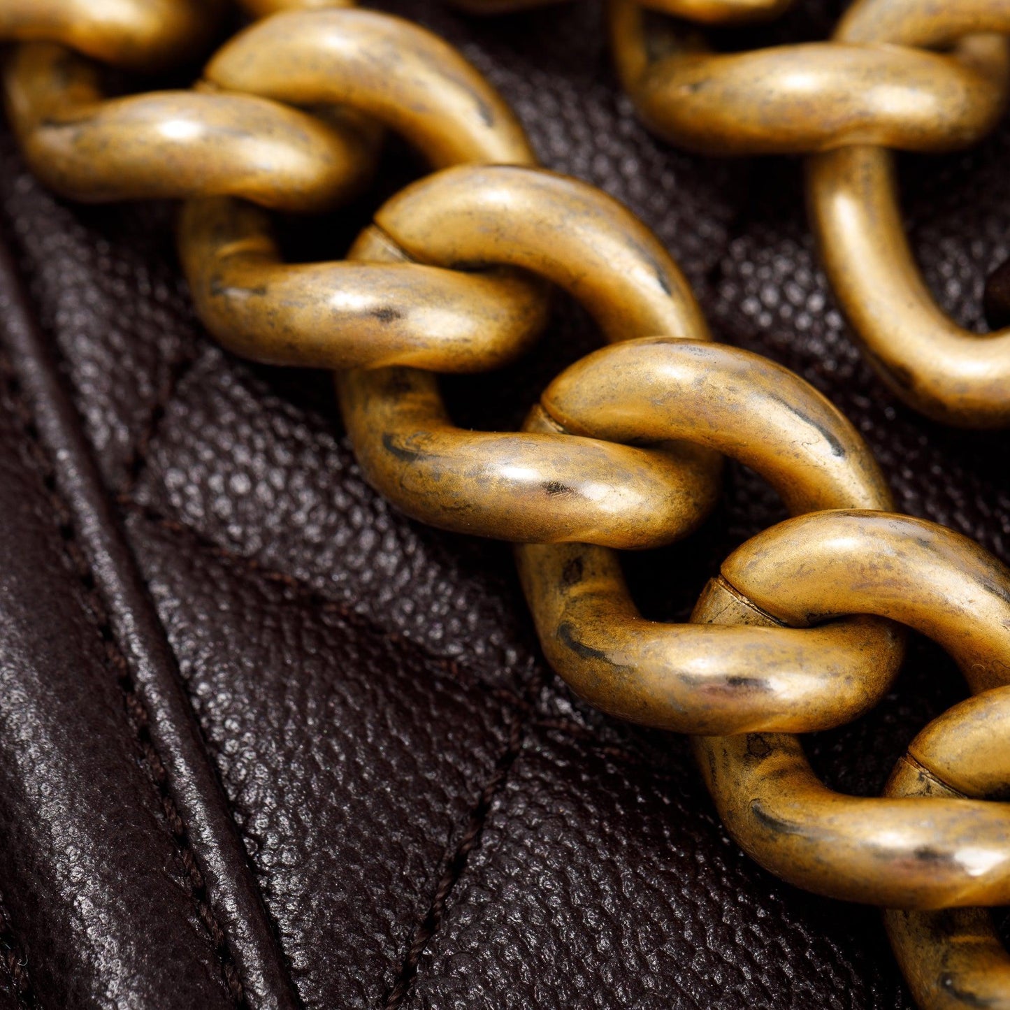 Chanel 2022 Marron Caviar Leather Small Boy Bag