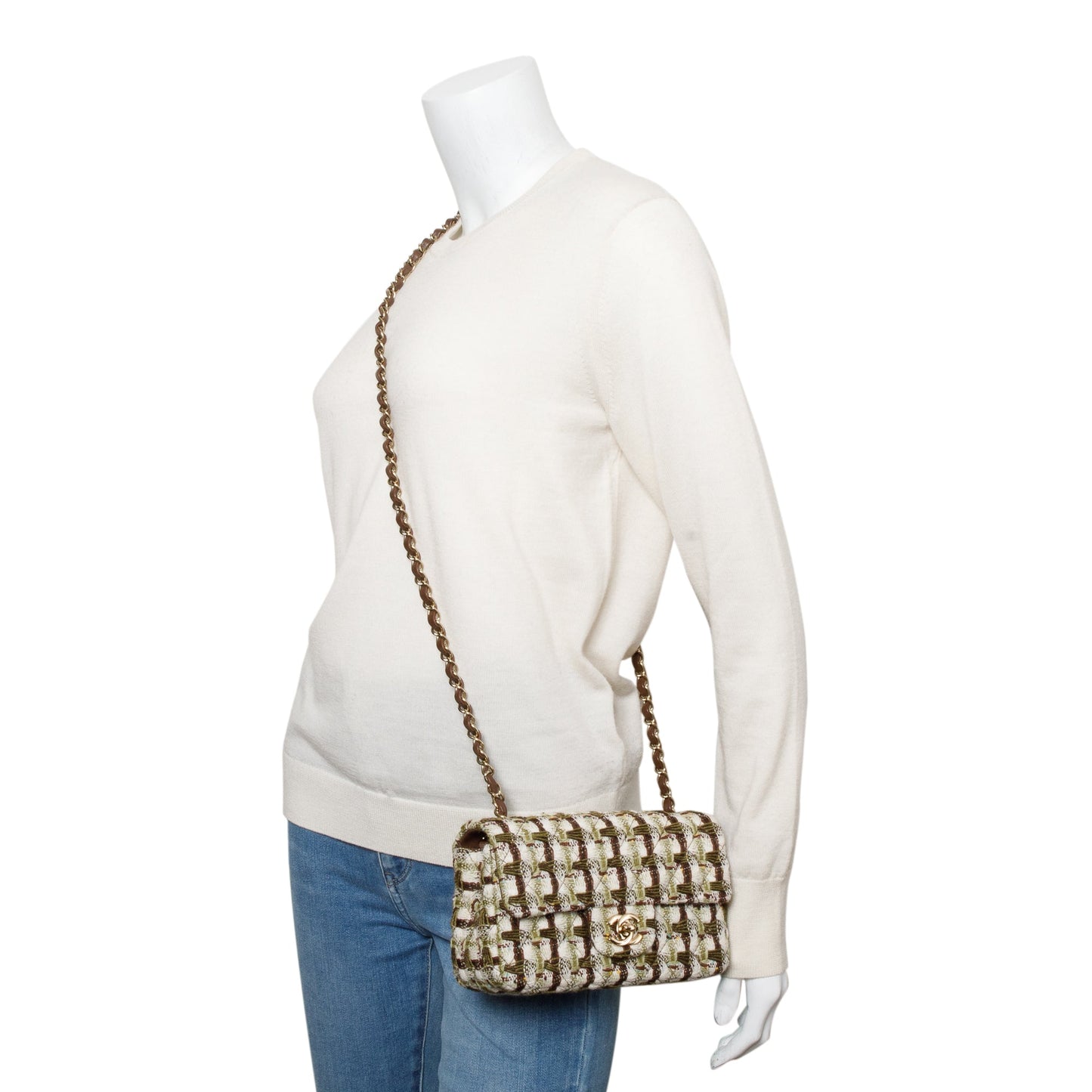 Chanel 2022 Multicolor Tweed Classic Mini Rectangular Flap Bag