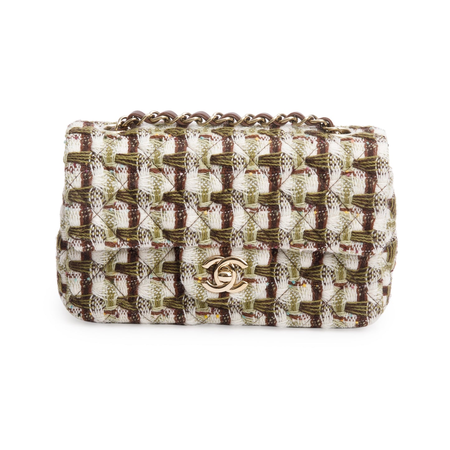 Chanel 2022 Multicolor Tweed Classic Mini Rectangular Flap Bag