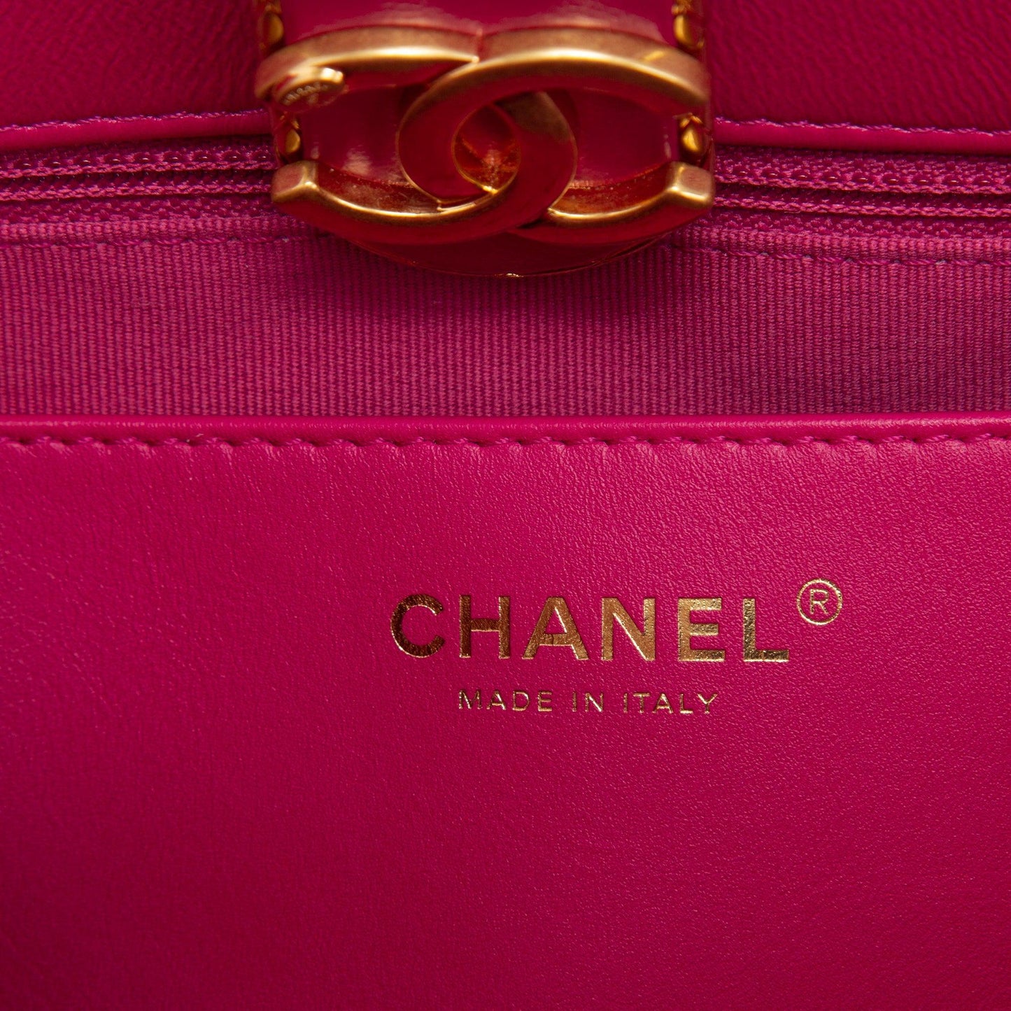 Chanel 2022 Small Pink Lambskin Leather Shopping Tote