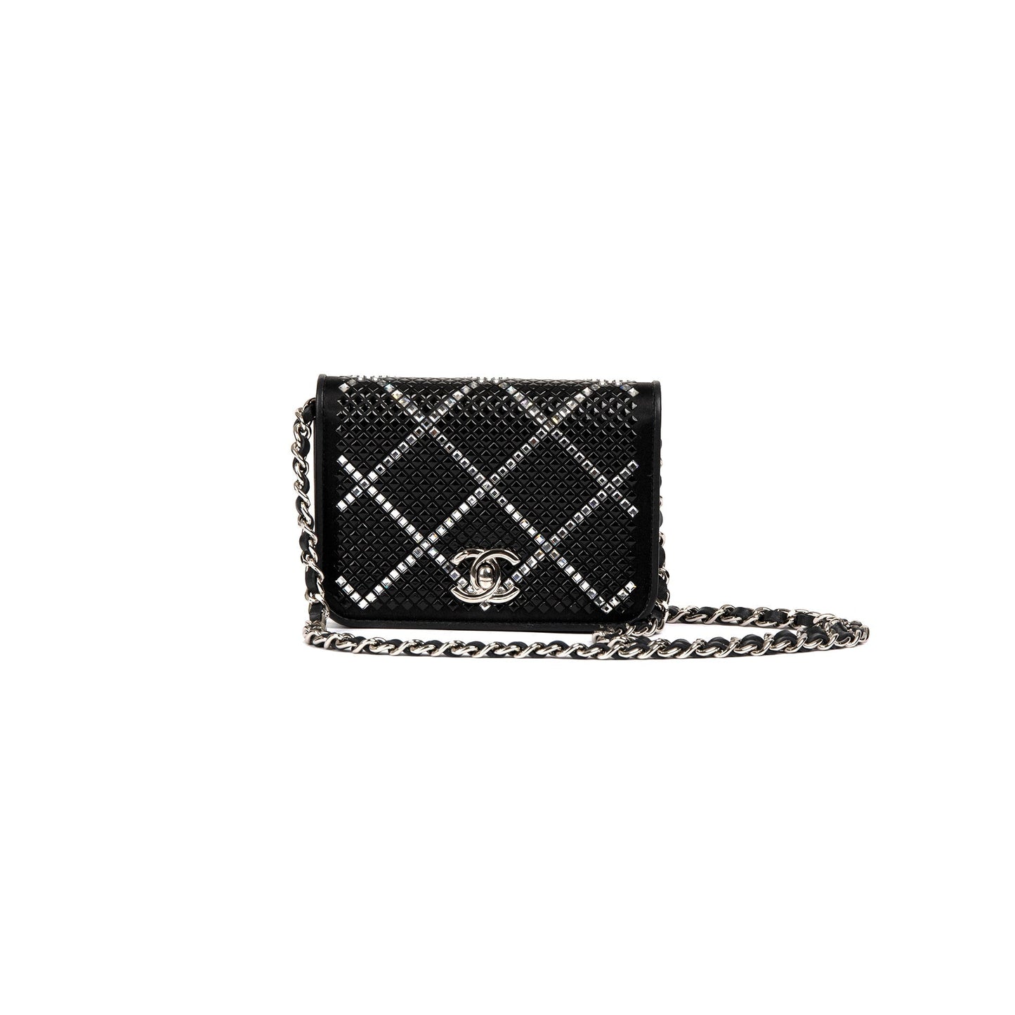 Chanel 2022 Strass Card Holder on Chain