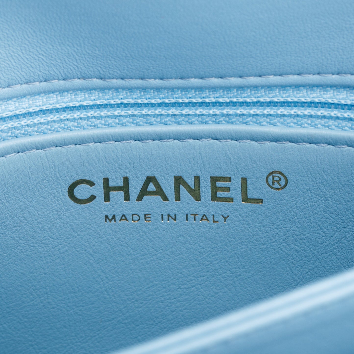 Chanel 2022 Tiffany Blue Lambskin Leather Small  Trendy CC Top Handle Flap Bag