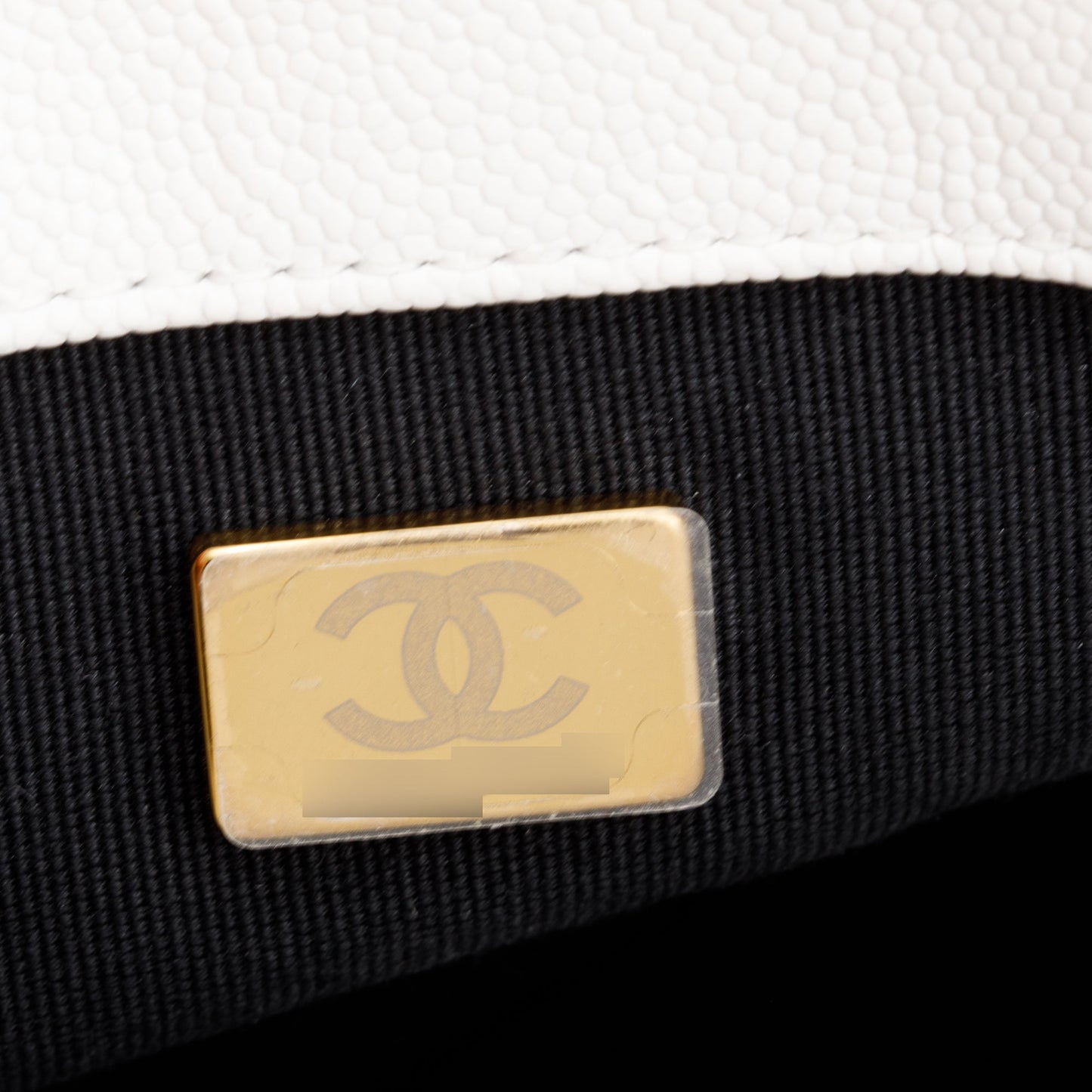 Chanel 2022 White Caviar Quilted Leather Small CC You Flap Bag