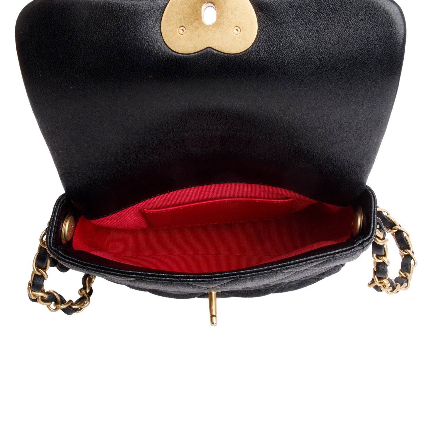 Chanel 2023 Black Quilted Calfskin Leather Coco Love Flap Bag