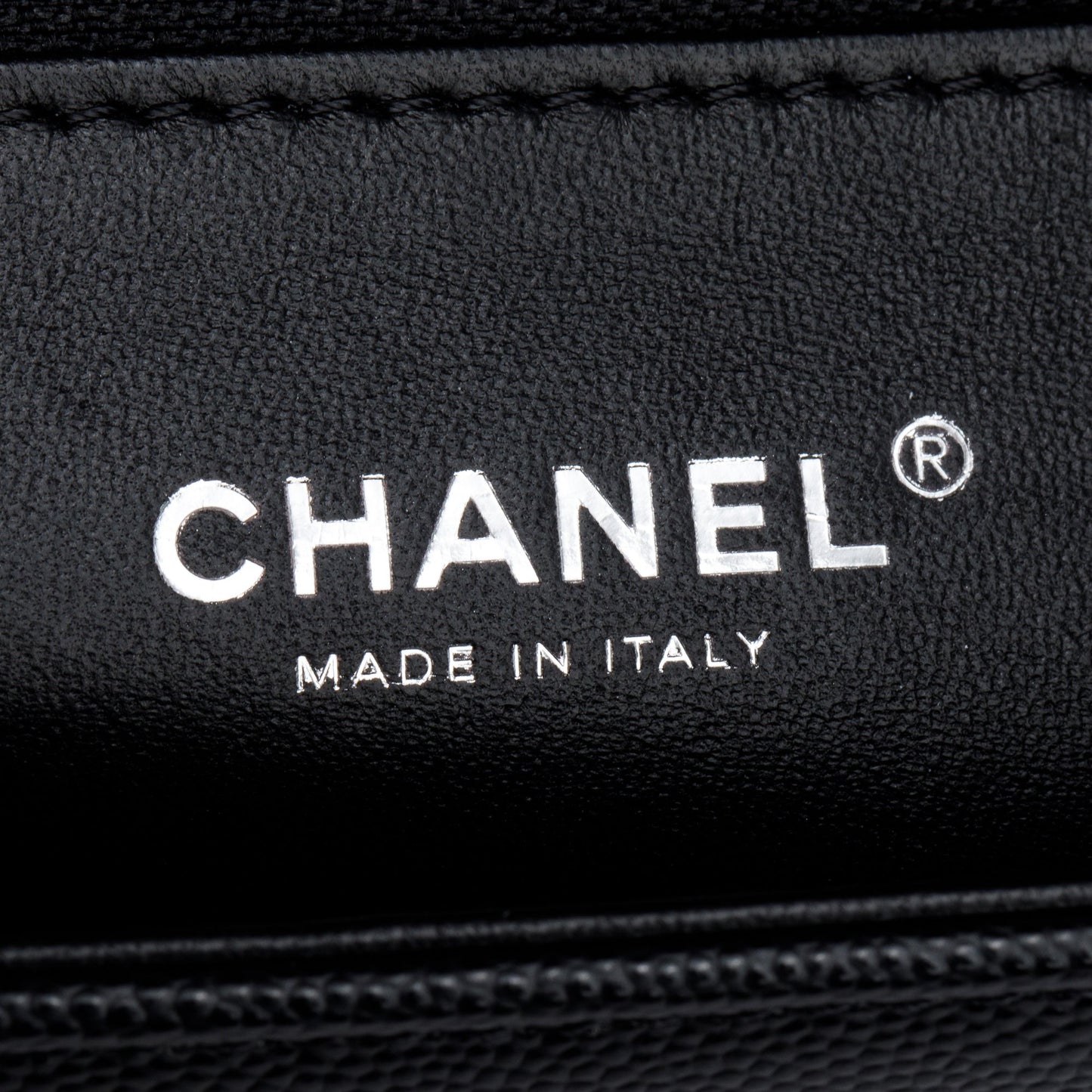 Chanel 2023 Black Quilted Caviar Large Boy Bag
