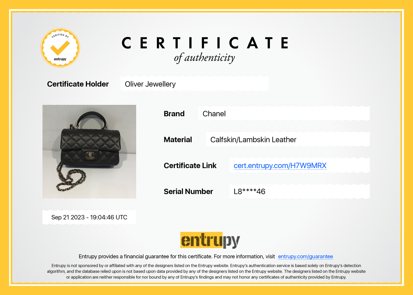 Chanel 2023 Brown Quilted Lambskin Leather Mini Top Handle Rectangular Flap Bag