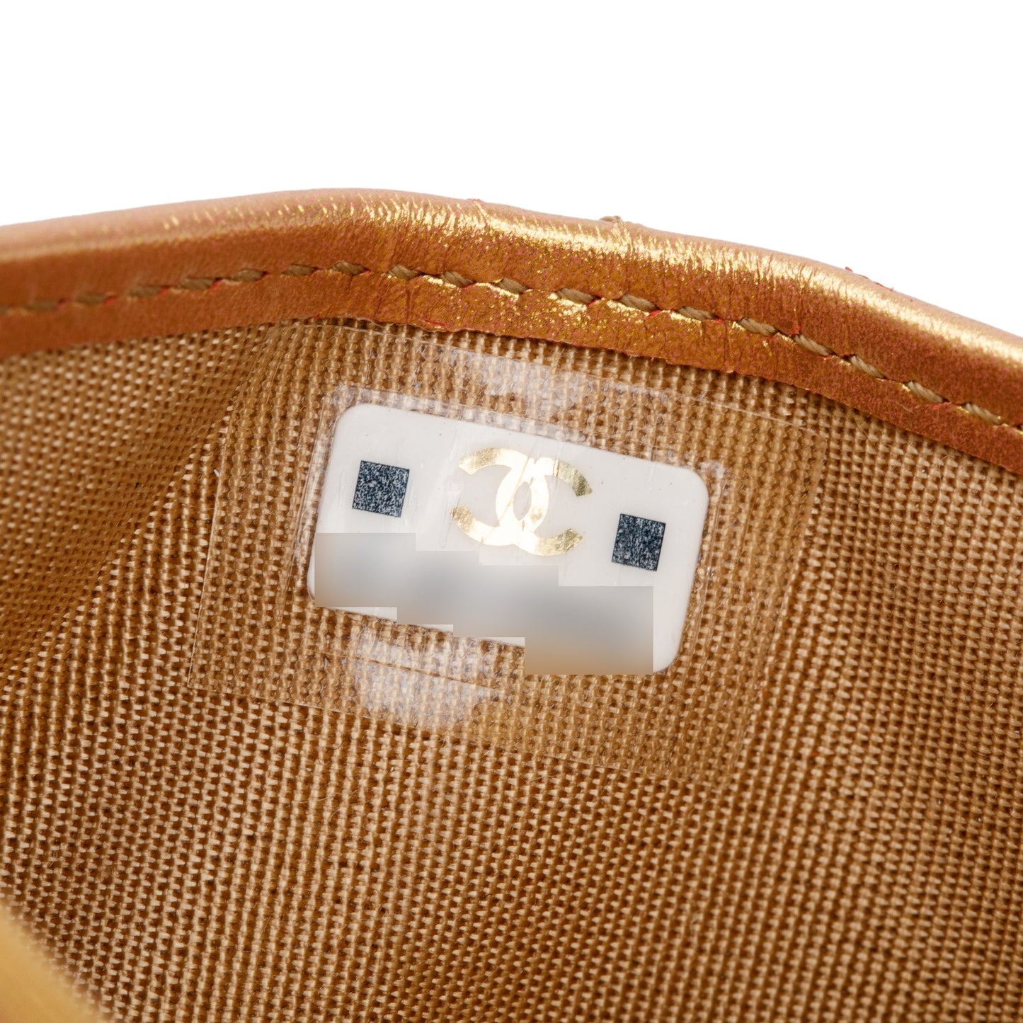 Chanel 2023 Gold Iridescent Lambskin Leather Classic Card Holder