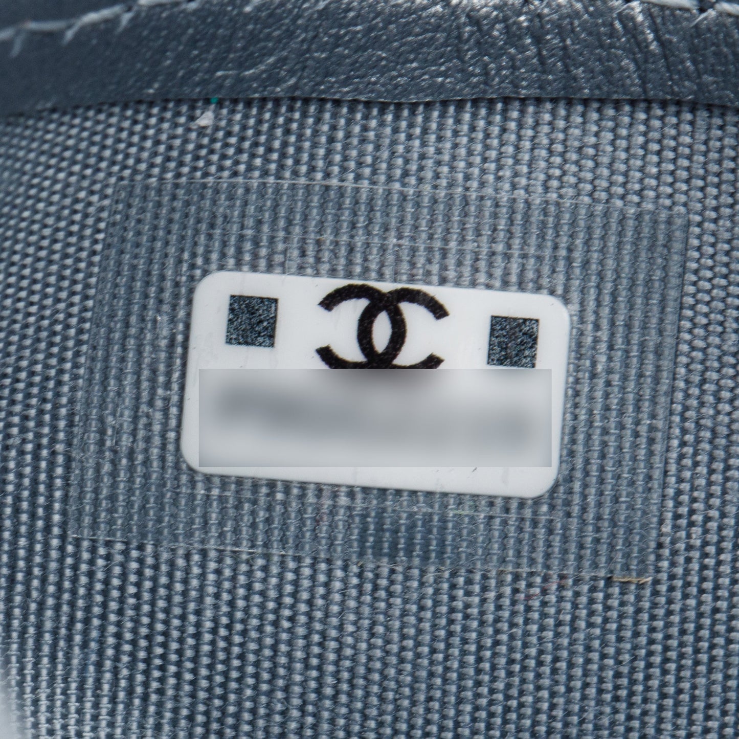 Chanel 2023 Metallic Blue Calfskin Leather Classic Card Holder