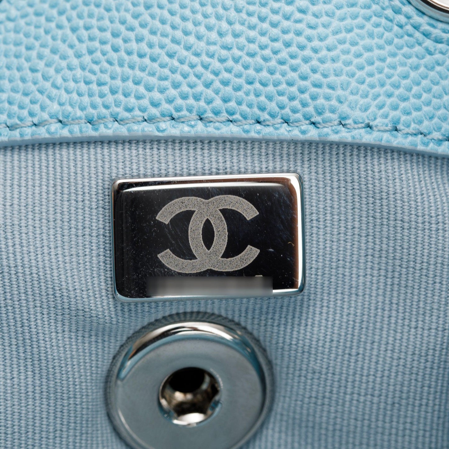 Chanel 2024 Blue Quilted Caviar Leather Mini Backpack