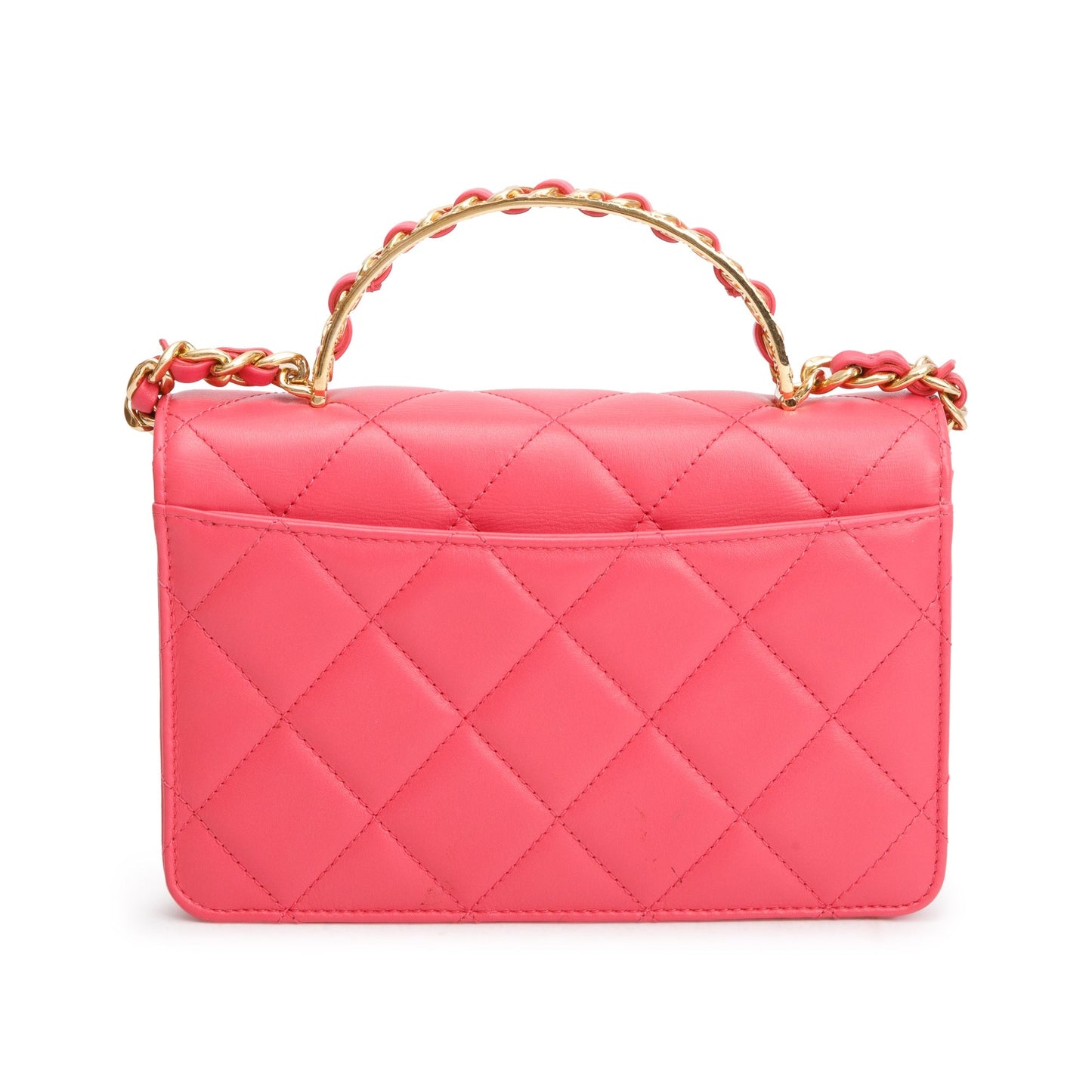 Chanel 2024 Pink Lambskin Mini Flap Bag