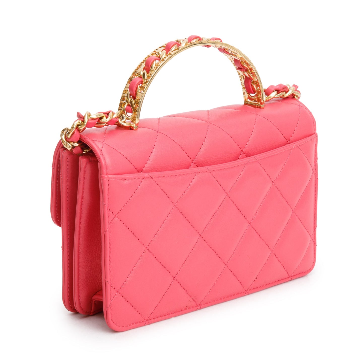 Chanel 2024 Pink Lambskin Mini Flap Bag