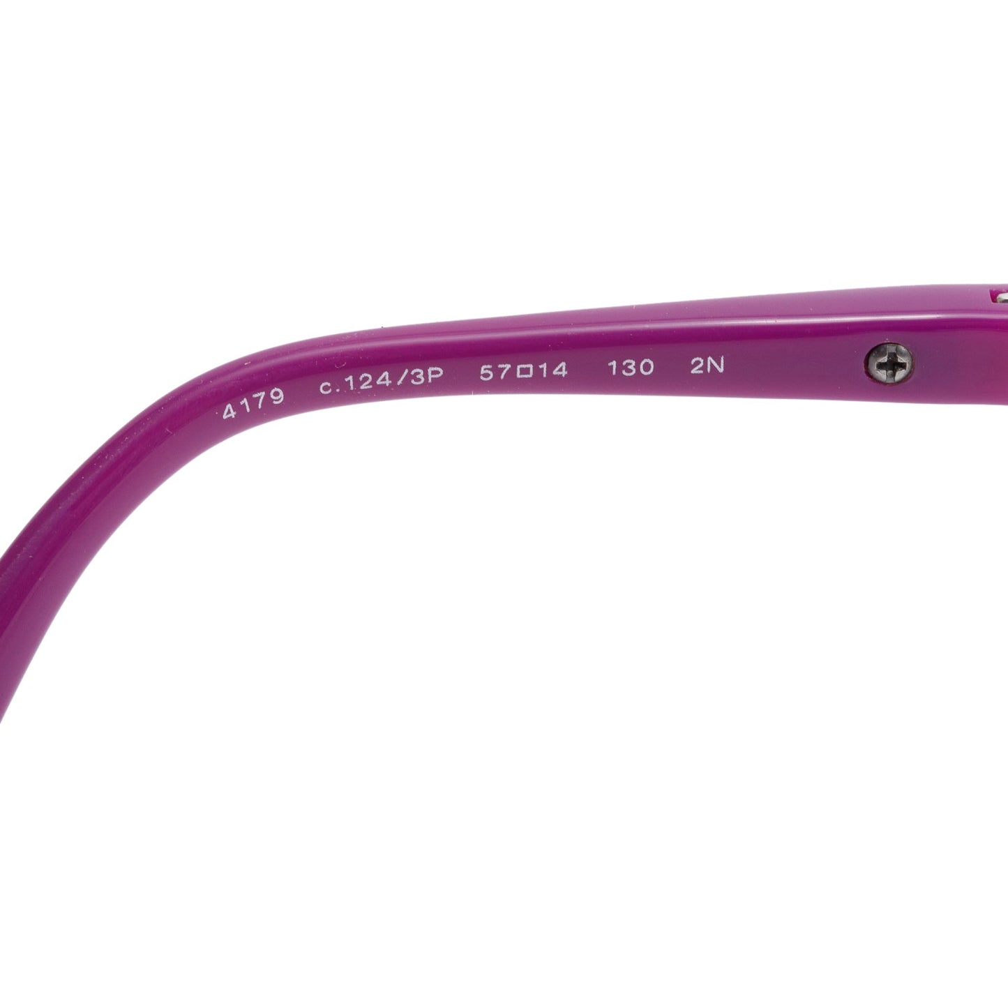 Chanel 4179 Silver Metal Purple Acetate CC Logo Aviator Sunglasses