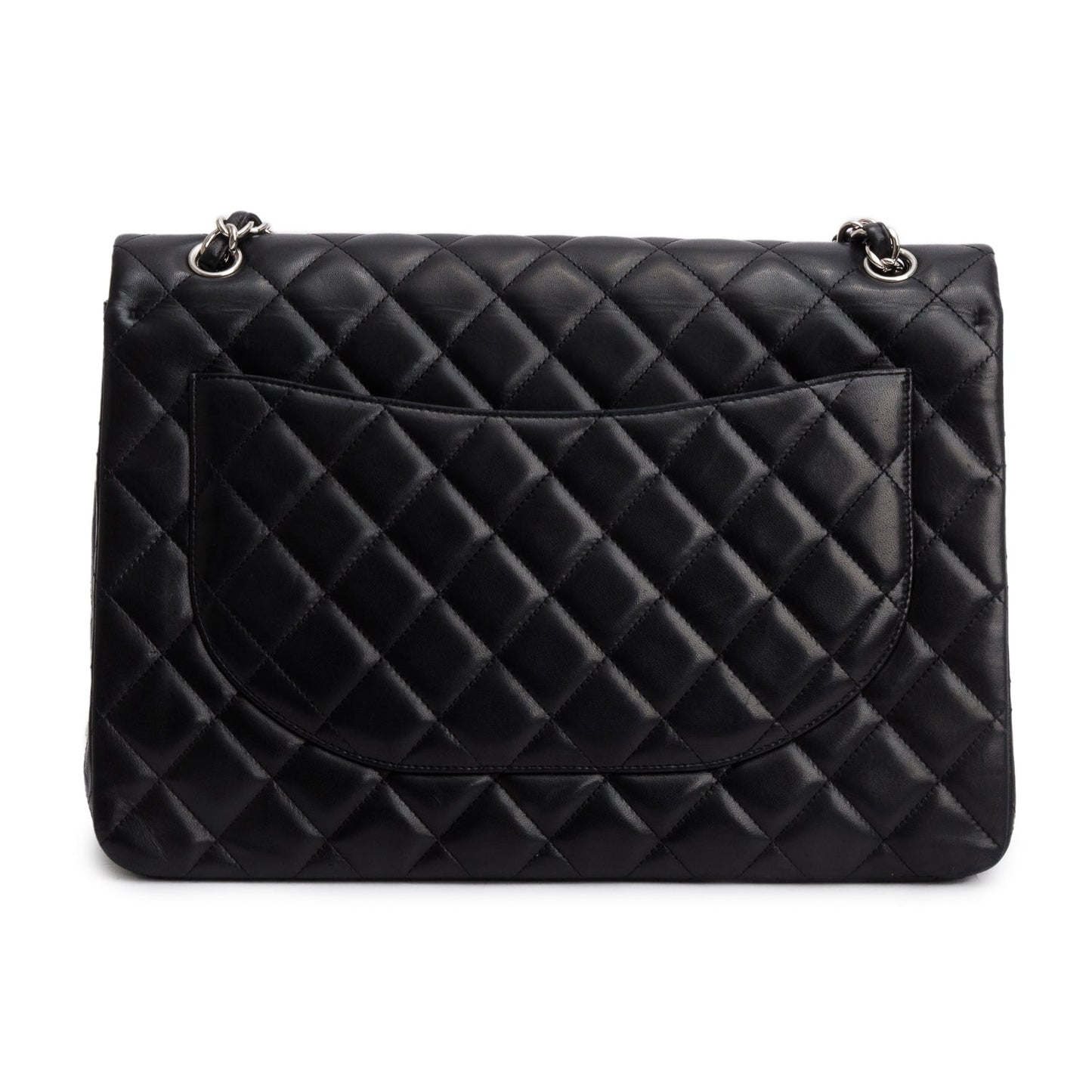 Chanel Black Lambskin Leather Classic Jumbo Single Flap Bag