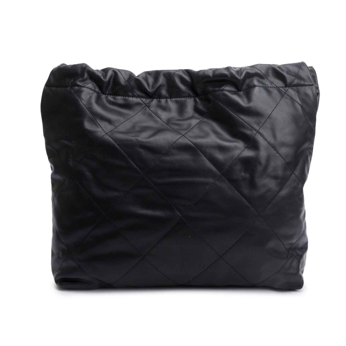 Chanel Black Calfskin Quilted Small 22 Hobo