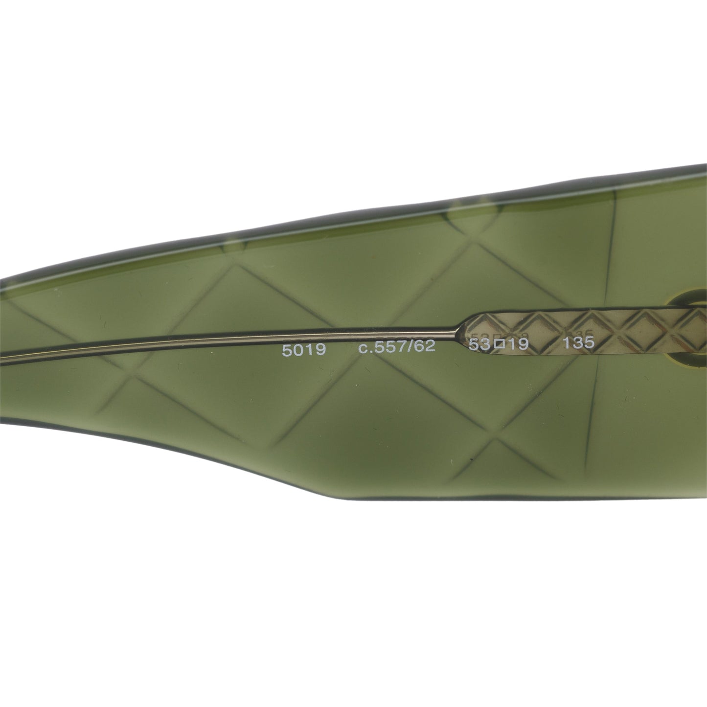 Chanel 5019 Green/Brown Iridescent Acetate CC Logo Quilted Square Sunglasses