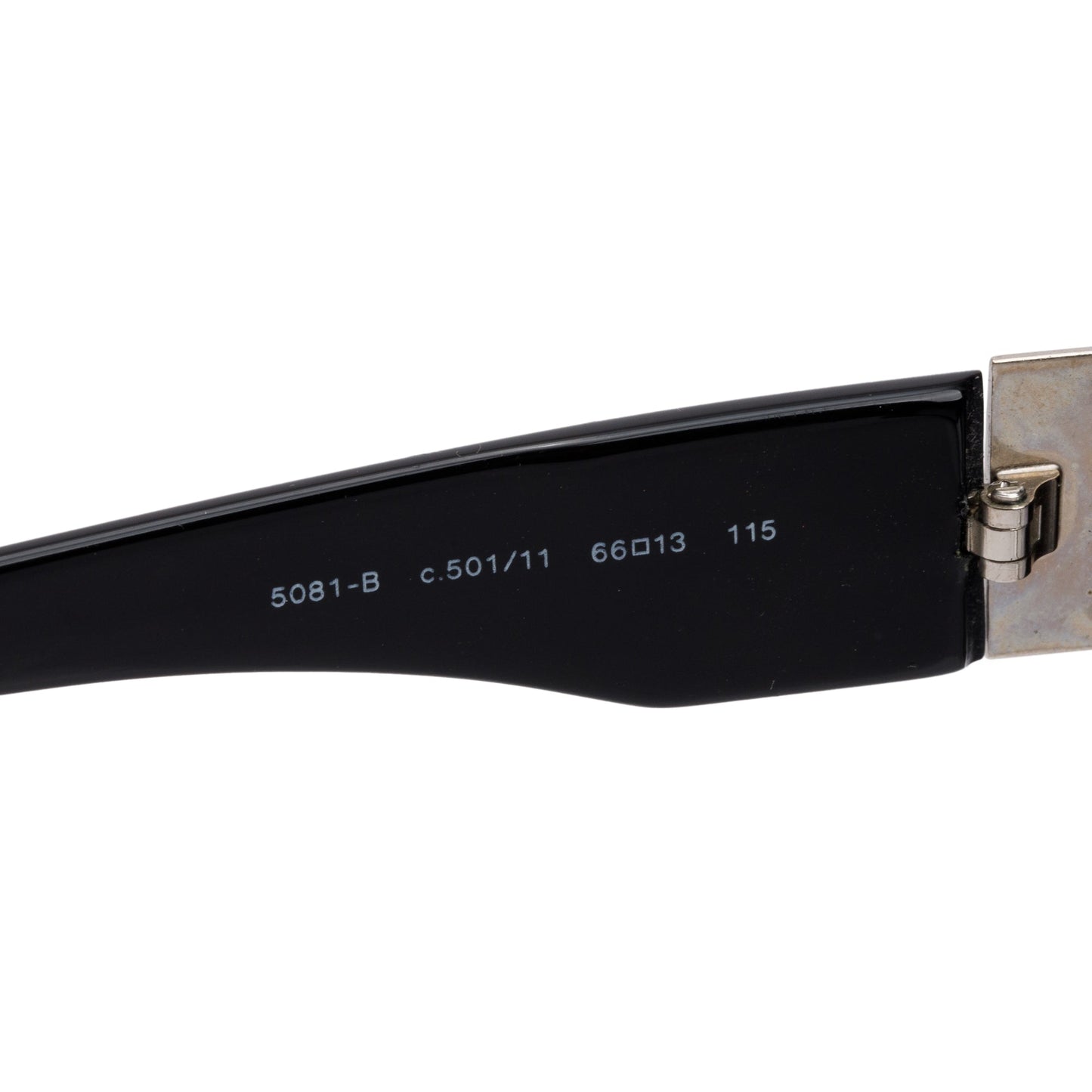 Chanel 5081-B Black Acetate Crystal CC Logo Shield Sunglasses