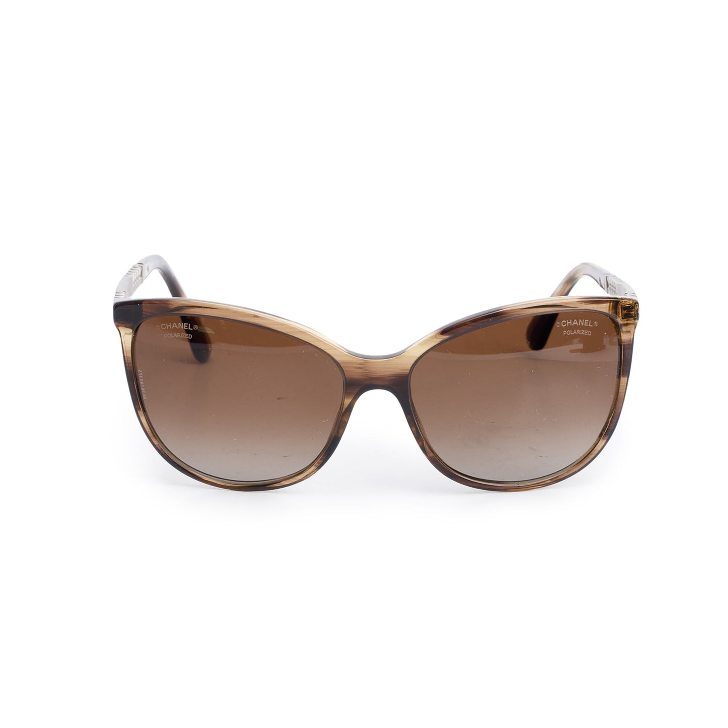 Chanel 5352 Brown Acetate Chain Accent Butterfly Sunglasses