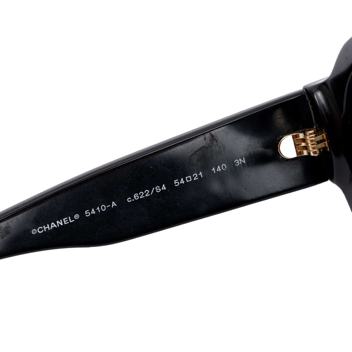 Chanel 5410-A Black Acetate Logo Round Sunglasses