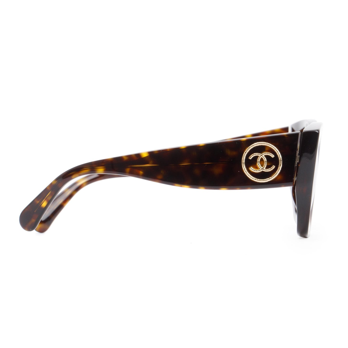 Chanel 5506-A 2023 Interlocking CC Logo Tortoise Acetate Sunglasses