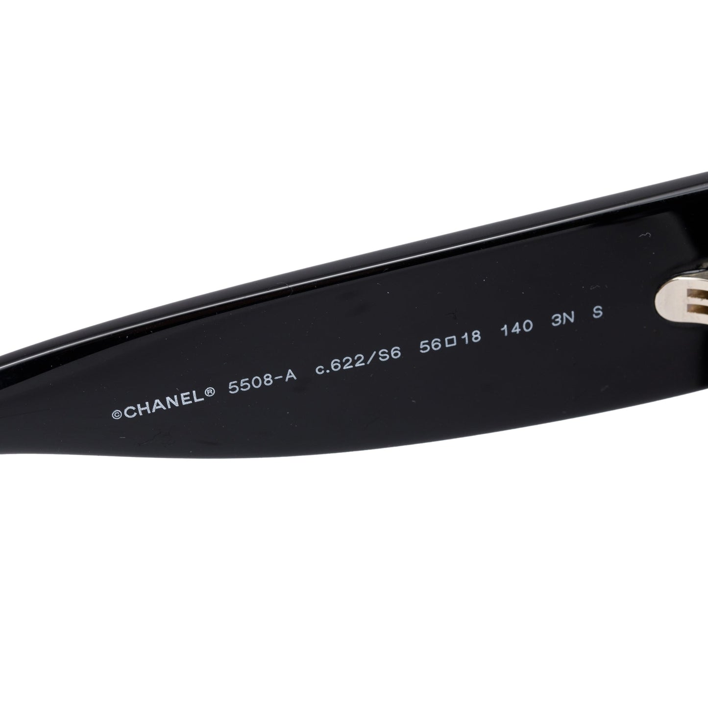 Chanel 5508-A Black Acetate CC Logo Pilot Sunglasses