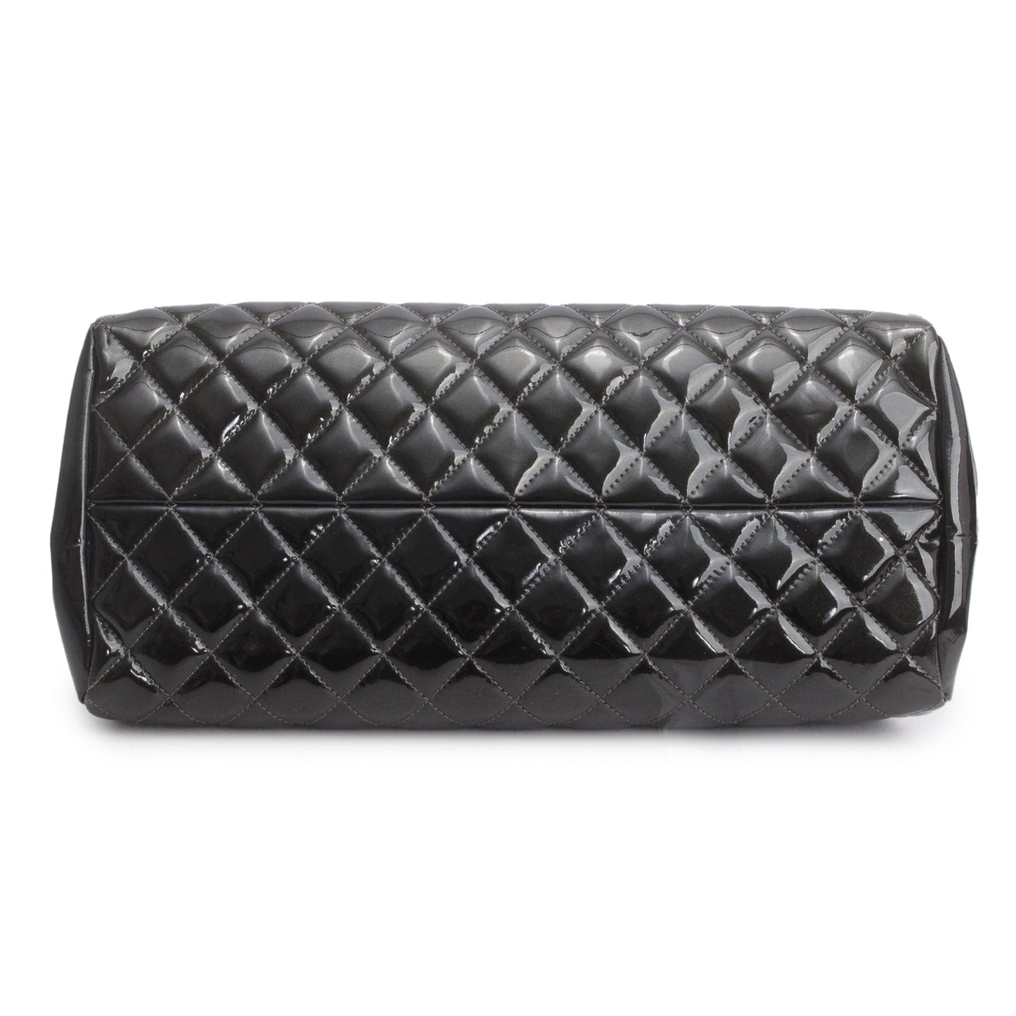 Chanel Green Ombre Patent Leather Quilted Medium Just Mademoiselle Bowler Bag
