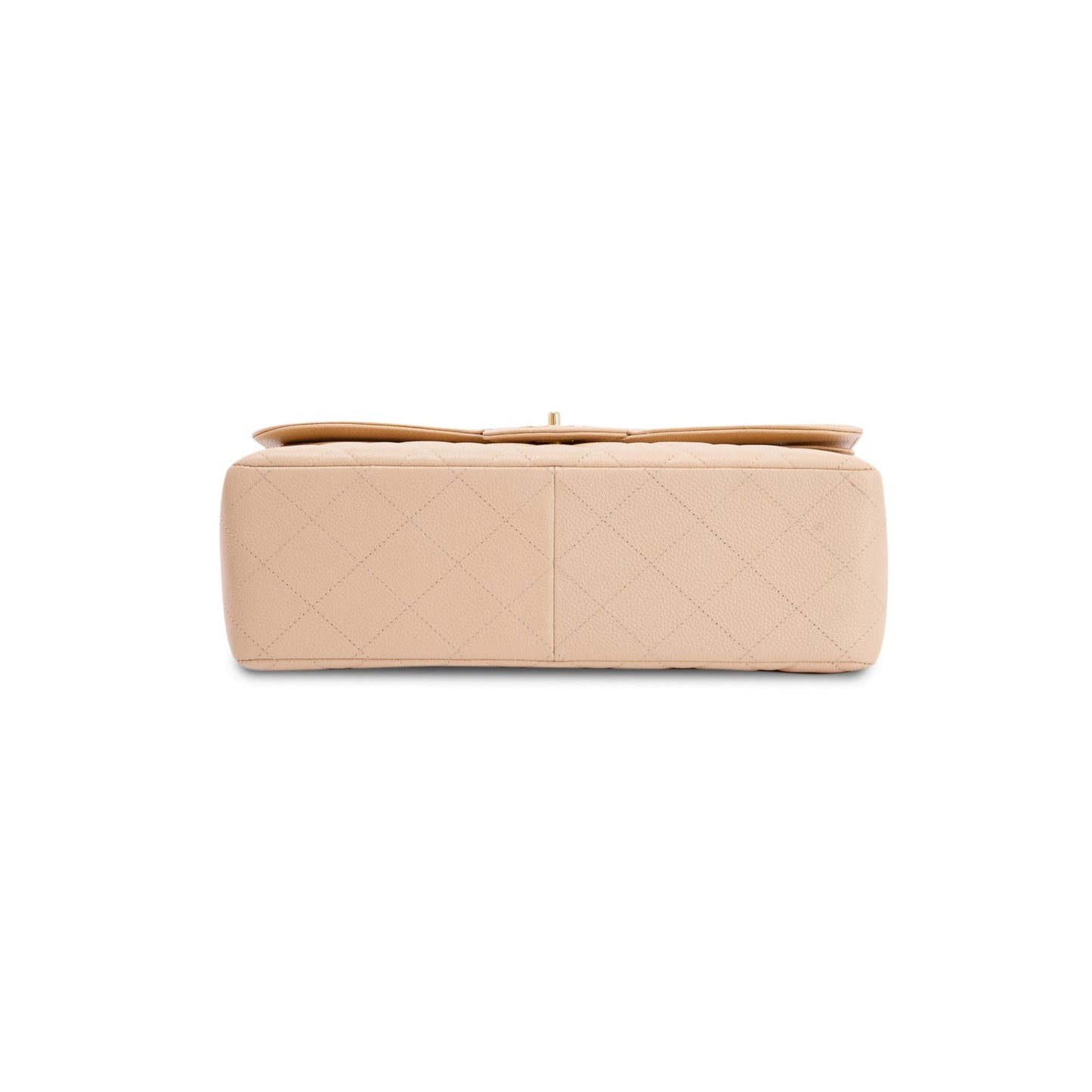 Chanel Beige Caviar Classic Jumbo Double Flap Bag
